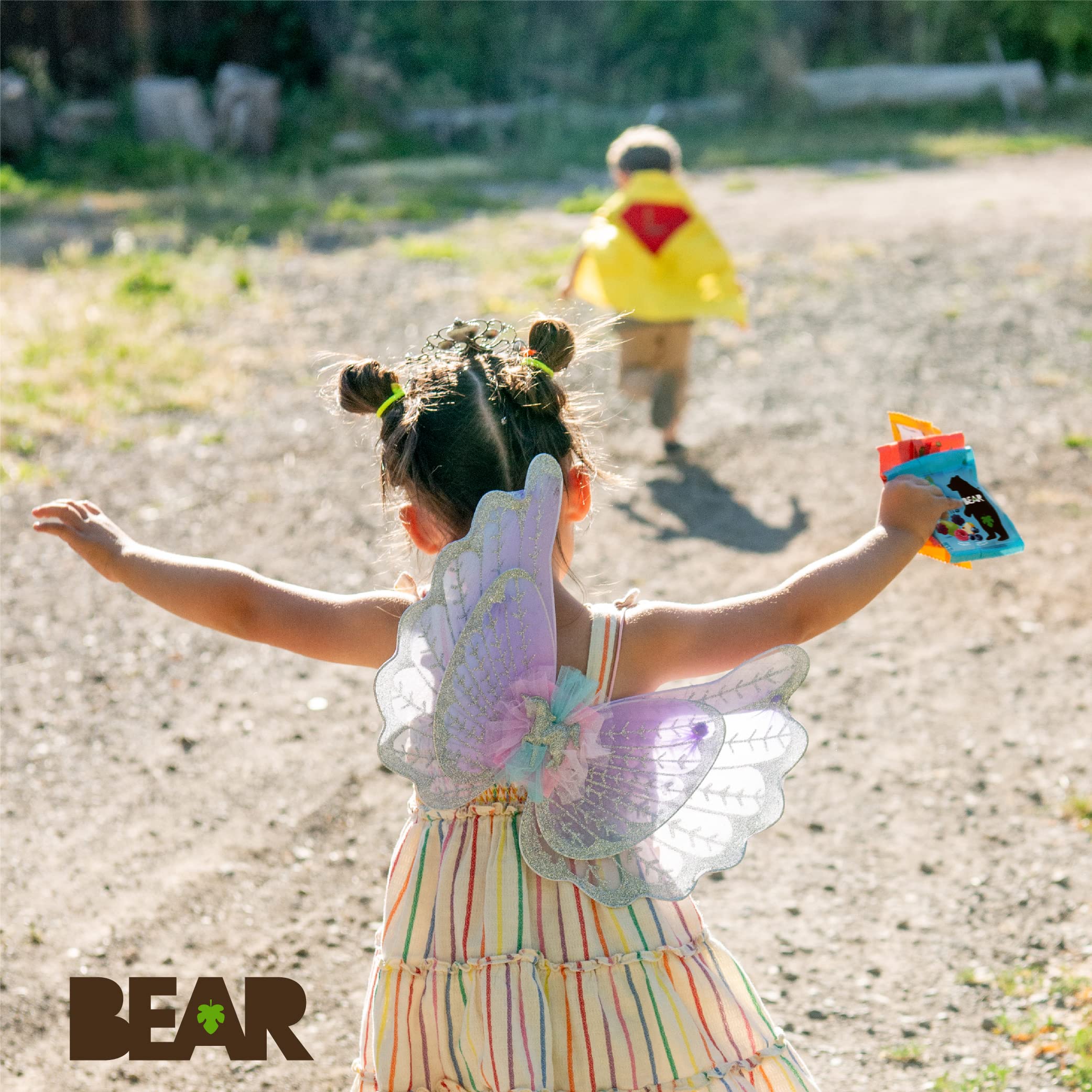BEAR Real Fruit Snack Minis - Raspberry & Blueberry, No Added Sugar, All Natural, Non-GMO, Gluten Free, Vegan, 0.7oz (18 Pack) | Healthy Bite-Sized Snacks for Kids, Lunch Box, On-The-Go & School Snacks