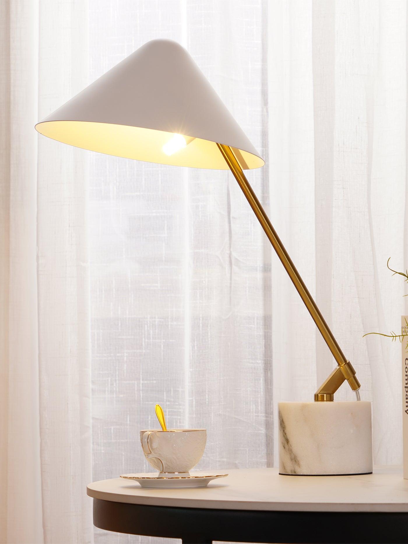 Mini Table Lamp with Hat Design - Stylish & Compact Nightstand Light for Bedroom, Living Room, or Office Decor