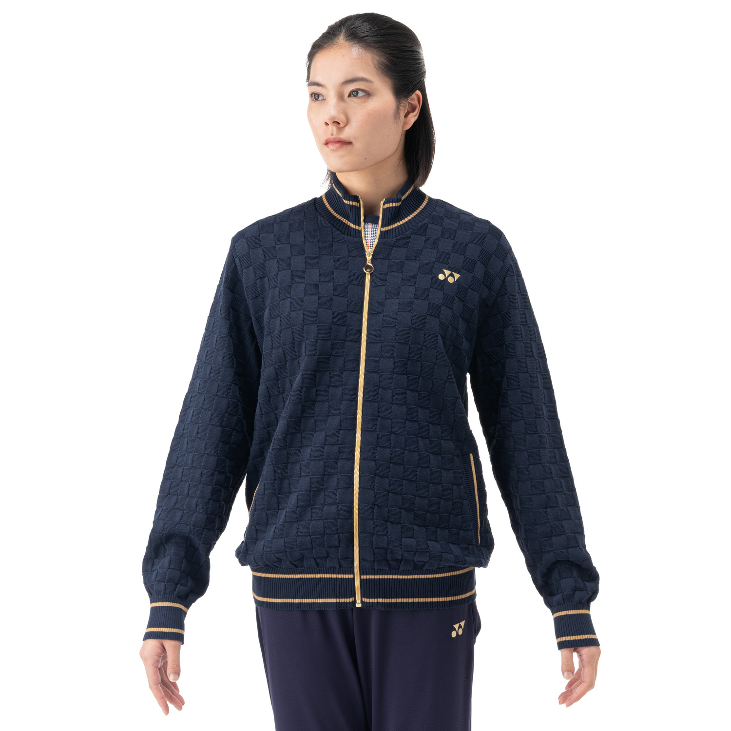 Yonex Women's Fashion Sweater 37004 - Dark Navy Blue Cozy Knit Pullover for Casual Wear & Outdoor Activities