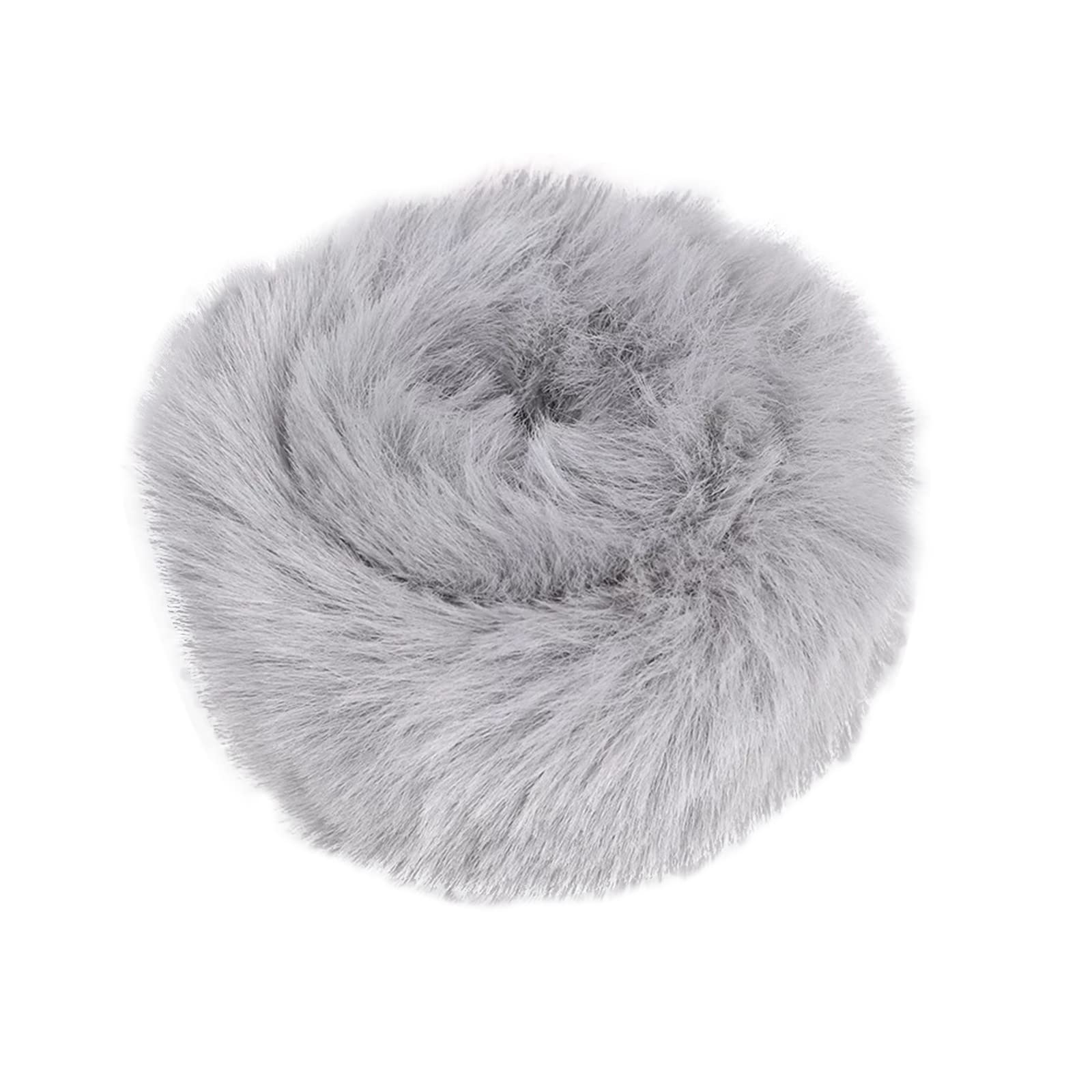 Furry Collar Necklace & Bracelet Set for Girls - Winter Hair Accessories Under $10 (Grey) - Perfect for Christmas Gifts & Party Outfits