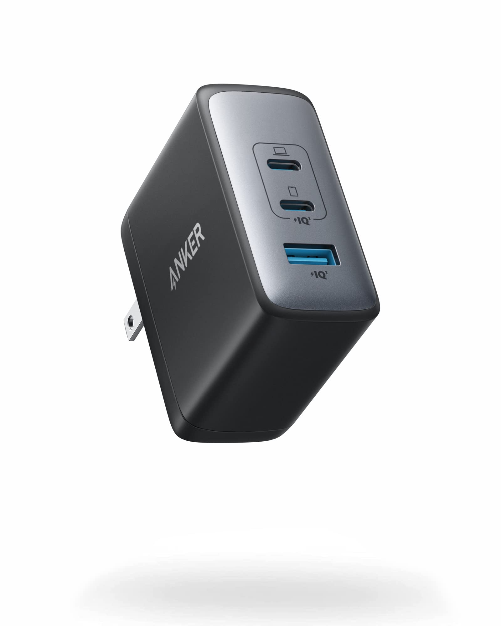 Anker 736 100W USB C GaN Charger (Nano II) - 3-Port Fast Compact Wall Charger for MacBook Pro/Air, iPad Pro, iPhone 14/Pro, Galaxy S22/S20 | Perfect for Travel, Office & Home Charging Multiple Devices Simultaneously