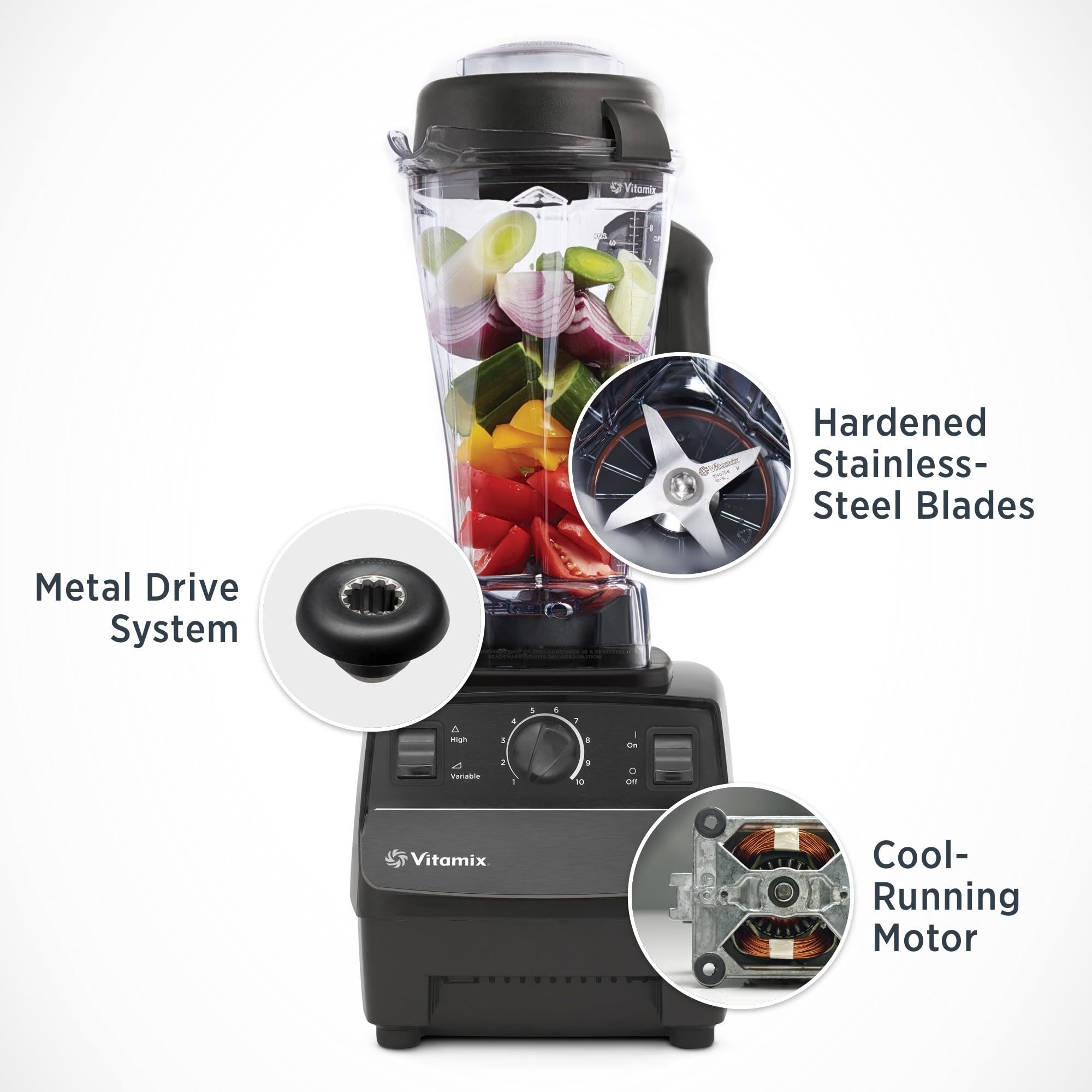 Vitamix 5200 Professional-Grade Blender with 64 oz Container - Self-Cleaning, Black - Perfect for Smoothies, Soups, Nut Butters & Home Kitchen Use