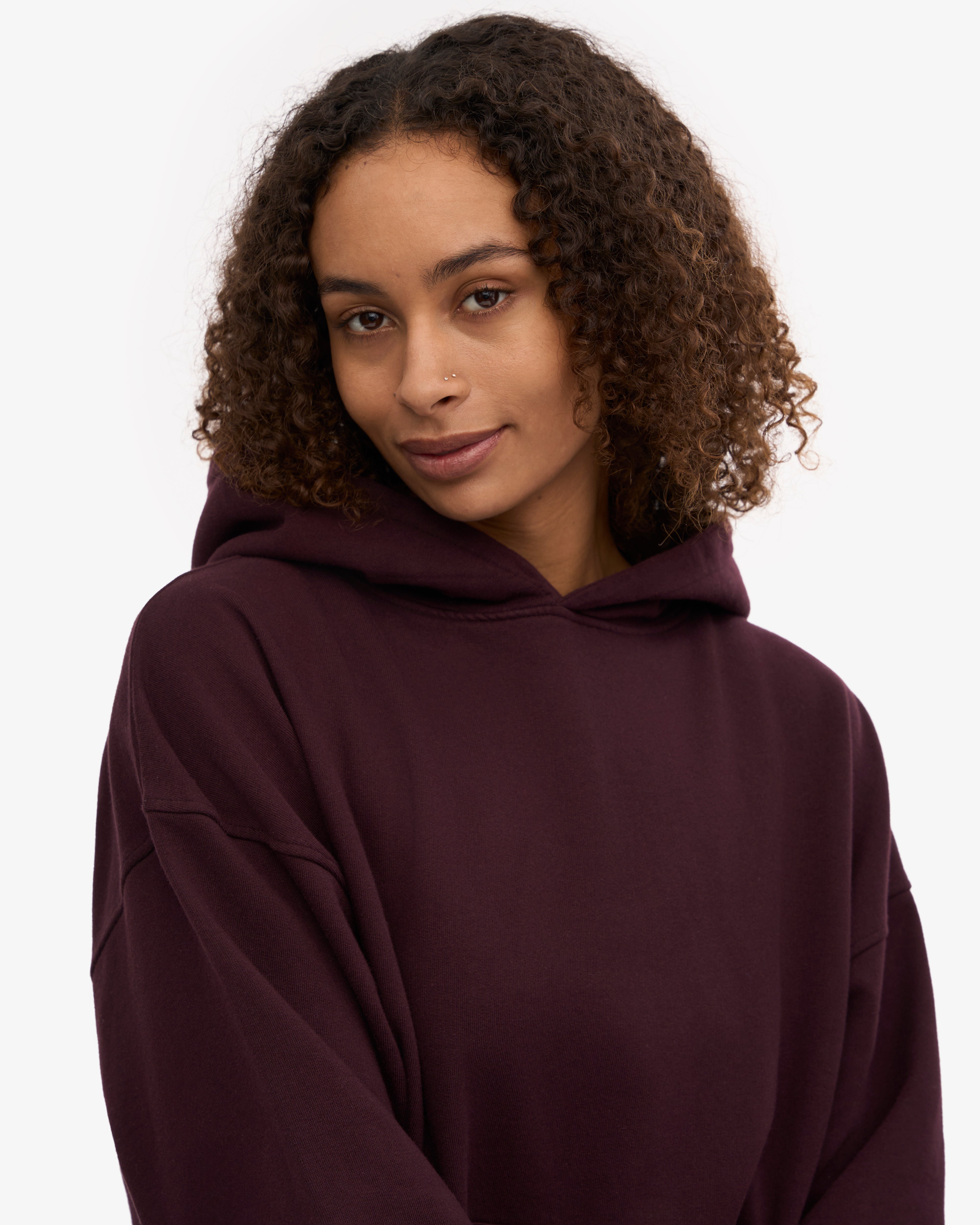 Organic Oversized Hoodie - Oxblood Red | Cozy Unisex Pullover for Men & Women | Perfect for Casual Wear, Loungewear & Outdoor Activities