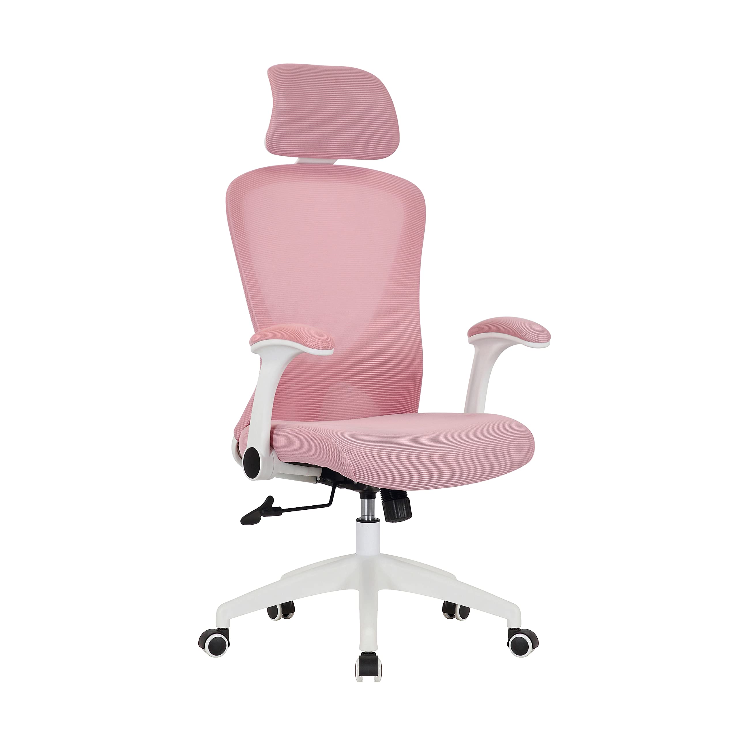 Porthos Home Dilan Ergonomic Mesh Office Chair with Adjustable Headrest, Lumbar Support & Flip-Up Armrests - Swivel High Back Desk Chair with Gas Lift & Tilt Mechanism for Home Office, Commercial Workspace & Gaming Setup