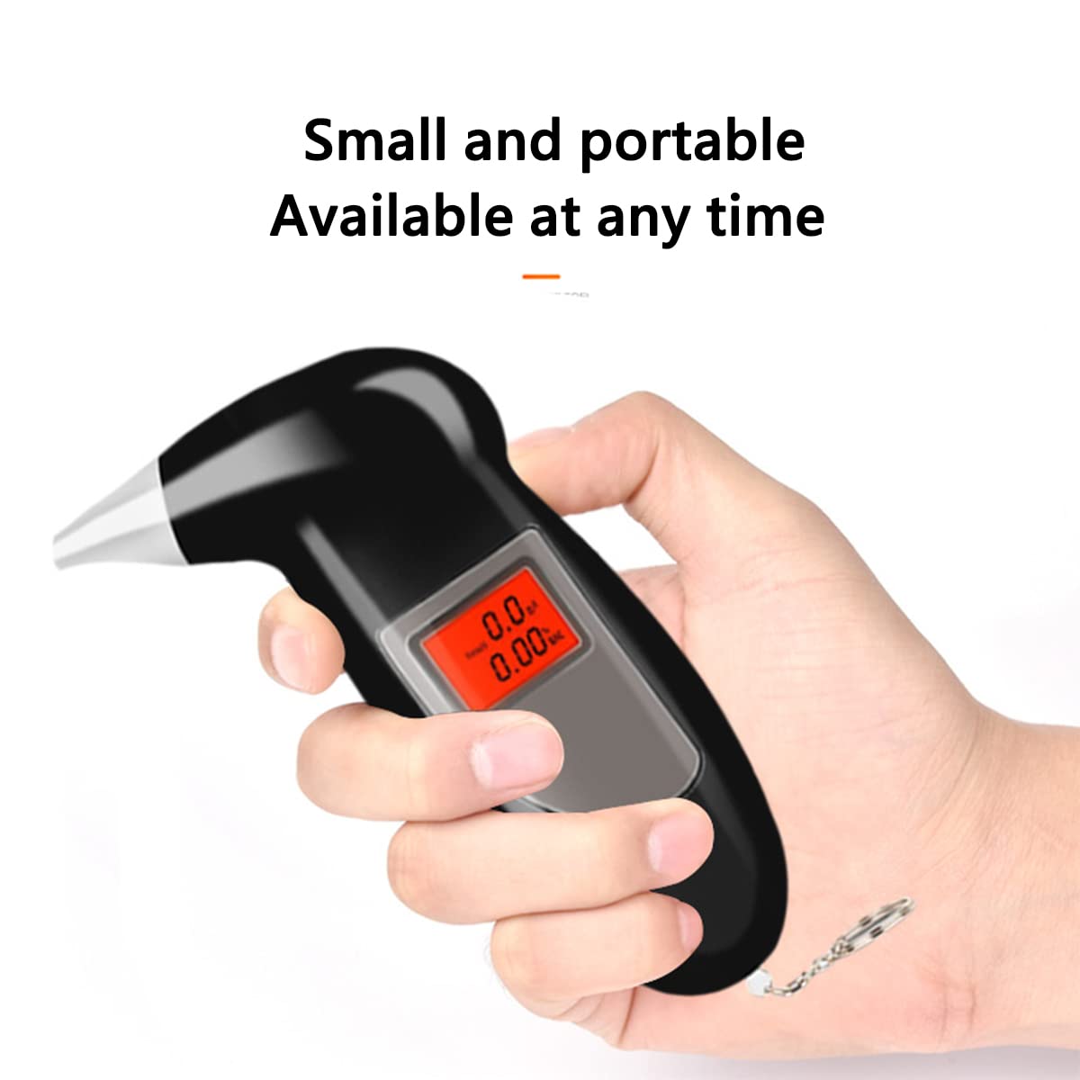 Professional Breathalyzer Alcohol Tester with LCD Display & 5 Mouthpieces - Portable BAC Tester for Drivers, Personal Use, Workplace Safety & Home Monitoring