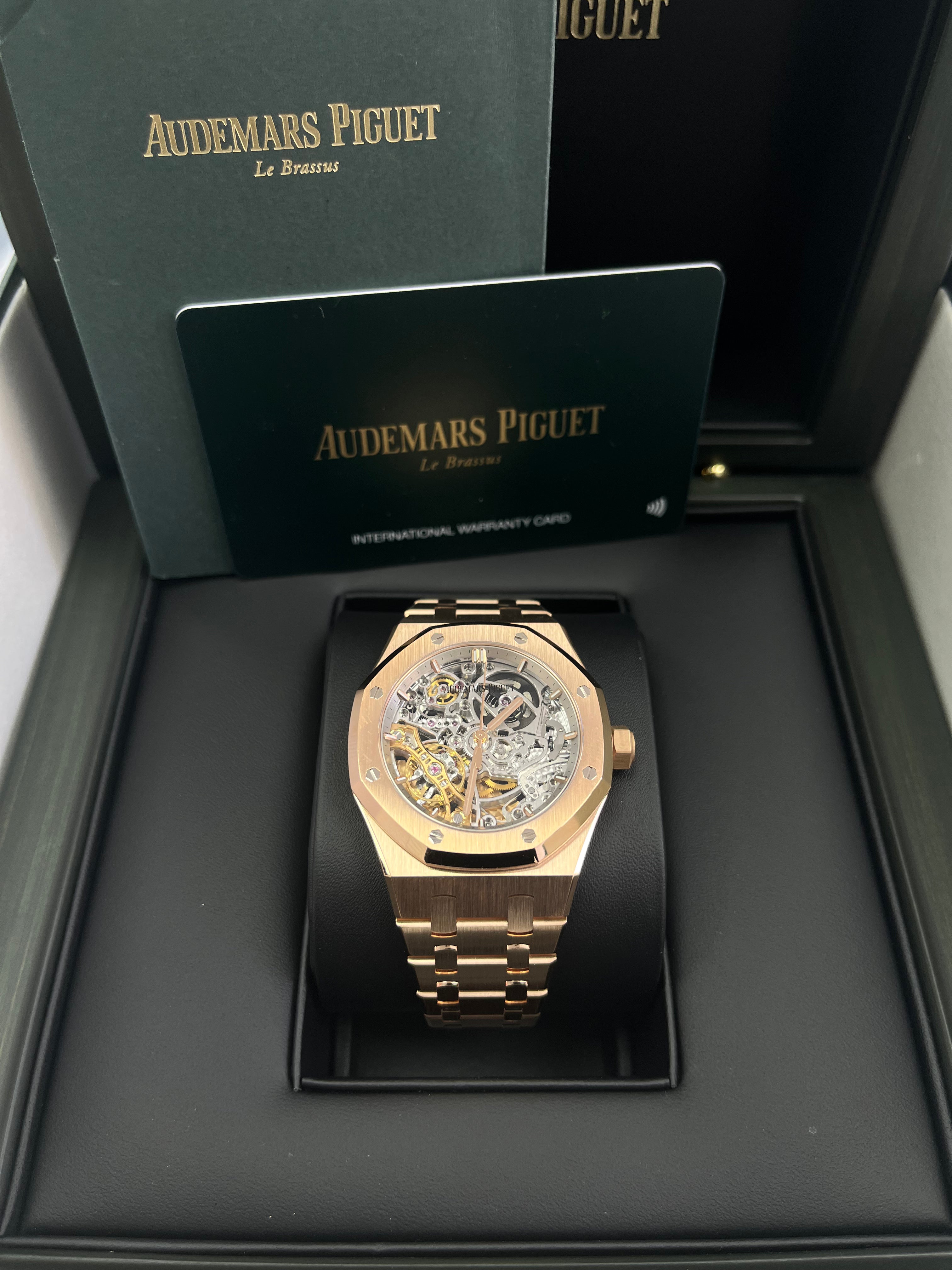 Audemars Piguet Royal Oak 37mm Skeleton Rose Gold Watch - Double Balance Wheel Openworked Ref# 15467OR.OO.1256OR.01 | Luxury Swiss Automatic Timepiece for Men, Perfect for Business Meetings & Formal Events