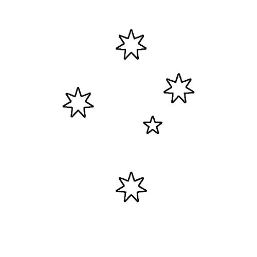 EW Designs Australian Southern Cross Vinyl Decal Sticker - 5