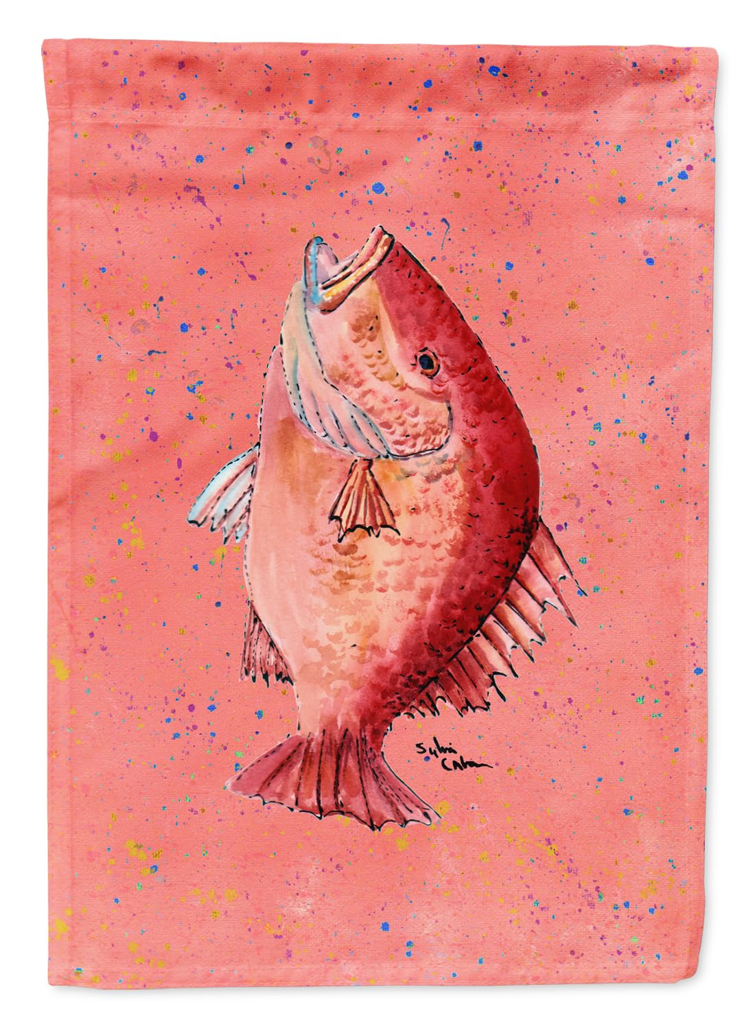 Caroline's Treasures 8351GF Strawberry Snapper Garden Flag - Colorful Decorative Yard Banner for Mailbox, Flower Beds & Outdoor Patio - Perfect for Spring & Summer Garden Decor