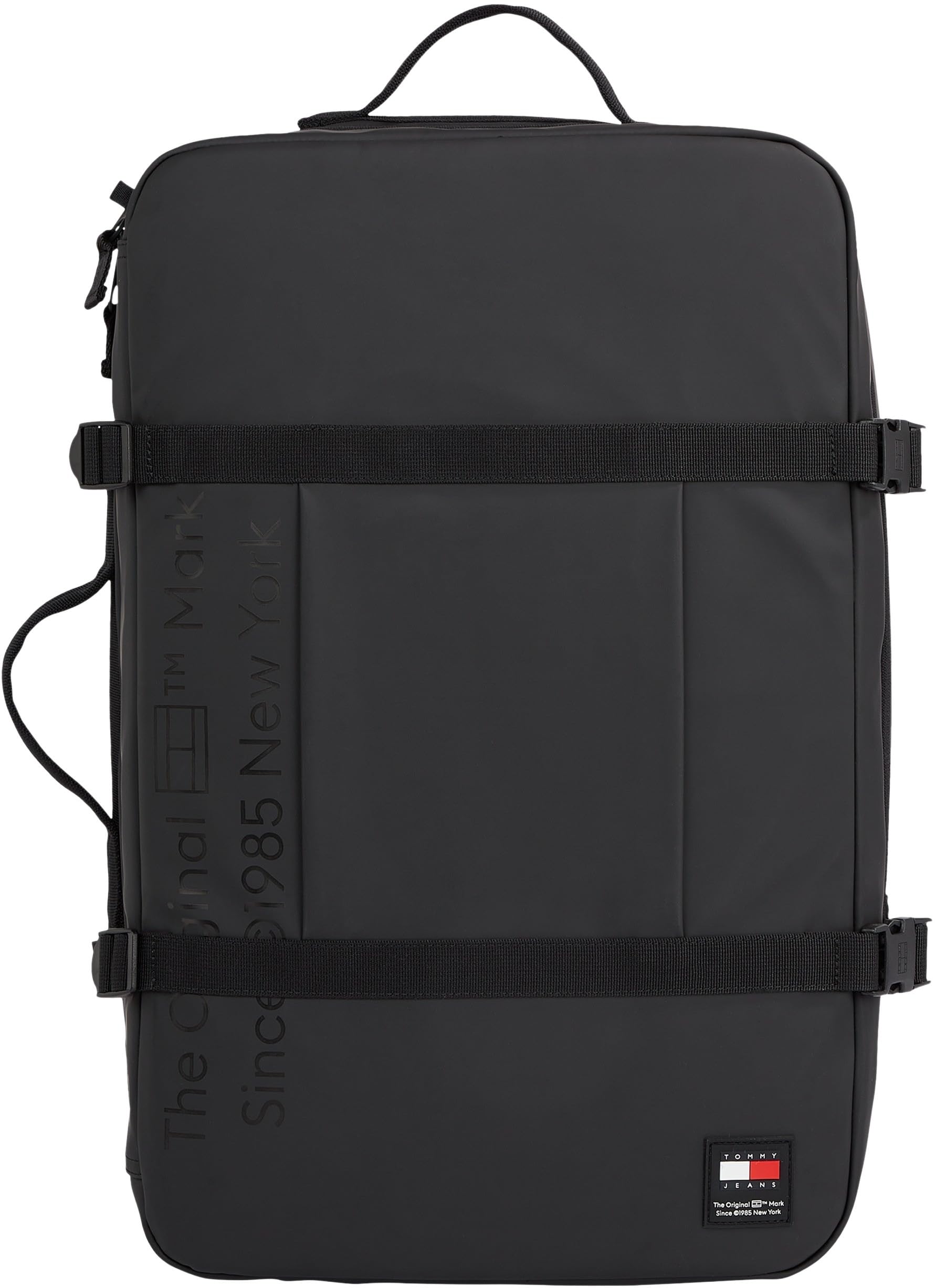 Tommy Jeans Men's Daily Backpack - Lightweight Travel Backpack for Work, Gym & College - Black Carry-On Cabin Luggage - Perfect for Business Trips & Weekend Getaways