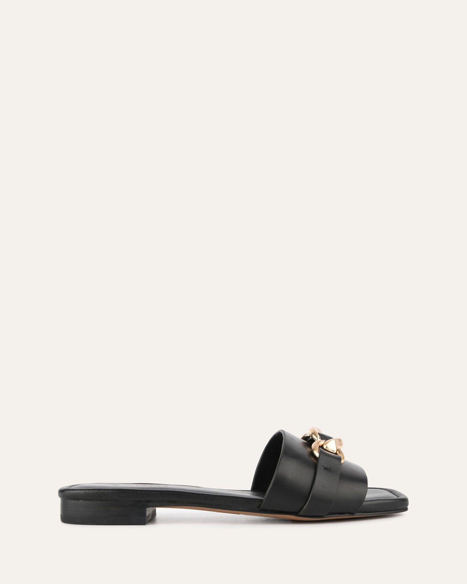 Pablo Black Leather Flat Slides - Comfortable Casual Sandals for Men & Women - Perfect for Beach, Pool, and Summer Outings