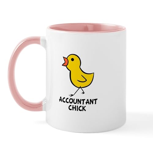 White/Pink Inside - Accountant Chick Mug