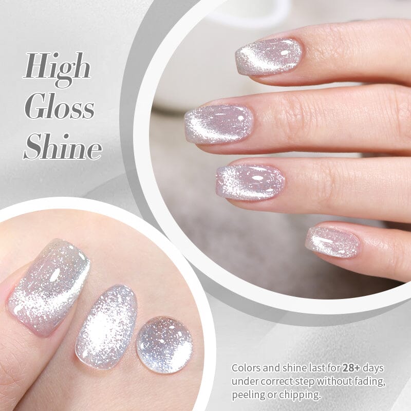 Shimmery Reflective Cat Eye Magnetic Gel Polish - 10ml SR01 for Stunning Nail Art - Perfect for Parties, Weddings & Special Occasions