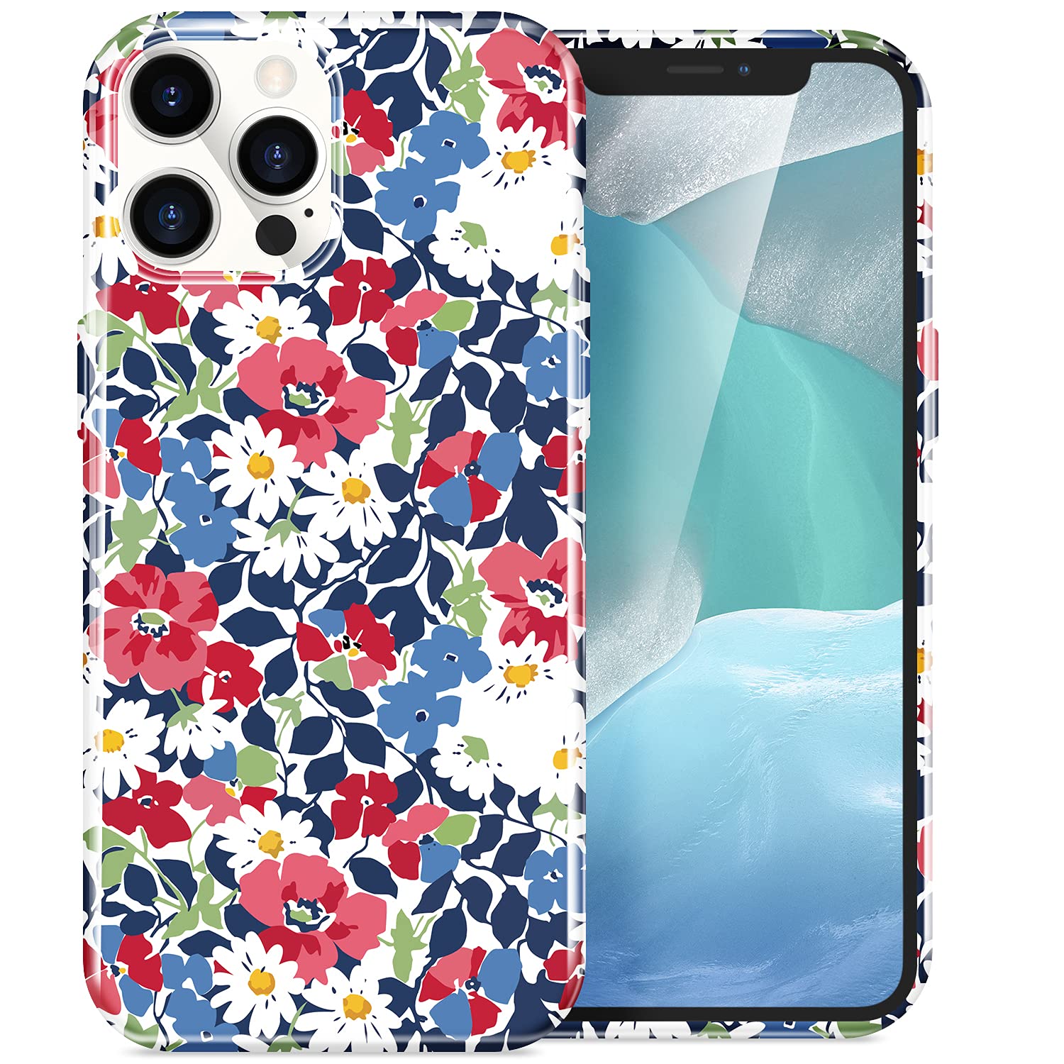 NUIMADL iPhone 12 Pro Max Case 6.7 Inch - Floral Design Soft TPU Shockproof Phone Cover for Women & Girls (Blooming Flowers) | Perfect for Daily Use, Office & Outdoor Protection