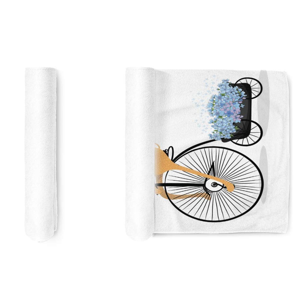 Premium Microfiber Bath Towels Set - Soft Absorbent Giraffe & Circus Design Hand Towels for Bathroom, Kitchen, Gym & Spa - Ideal for Hotels, Home Use & Travel Accessories