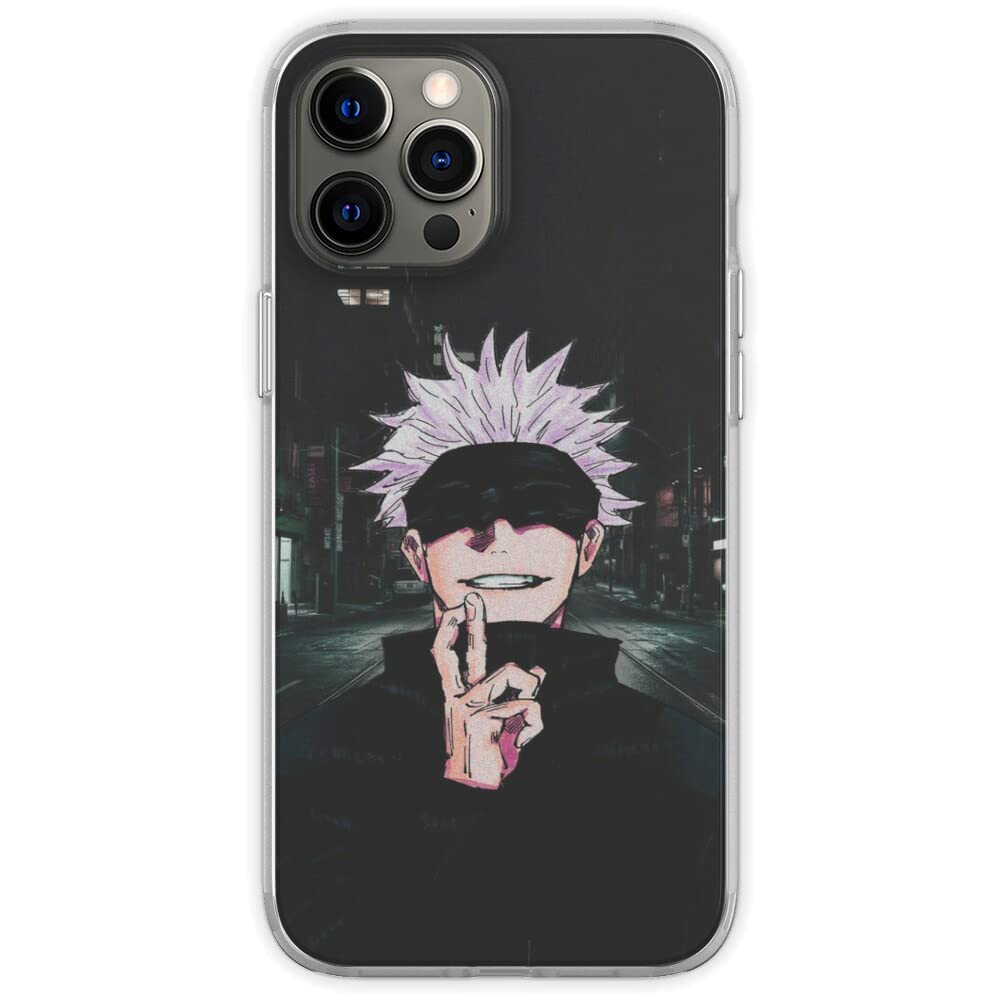 Anime Jujutsu Kaisen Phone Case for iPhone 12/13/11 Pro/Xs/Xr/8/7/6s Plus/Max & Samsung Galaxy Note/S9/S10/S20 Ultra - Cute Cartoon Character Protective Cover for Daily Use, School, Work & Travel