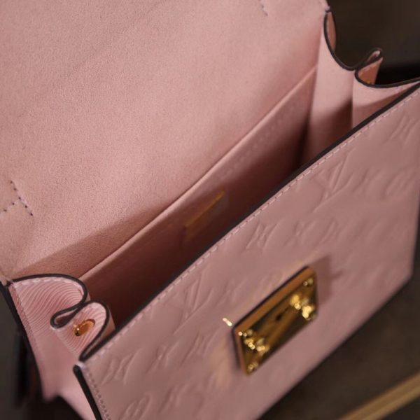 Louis Vuitton Spring Street Monogram Vernis Handbag in Rose Ballerine - Perfect for Work, Travel & Evening Events