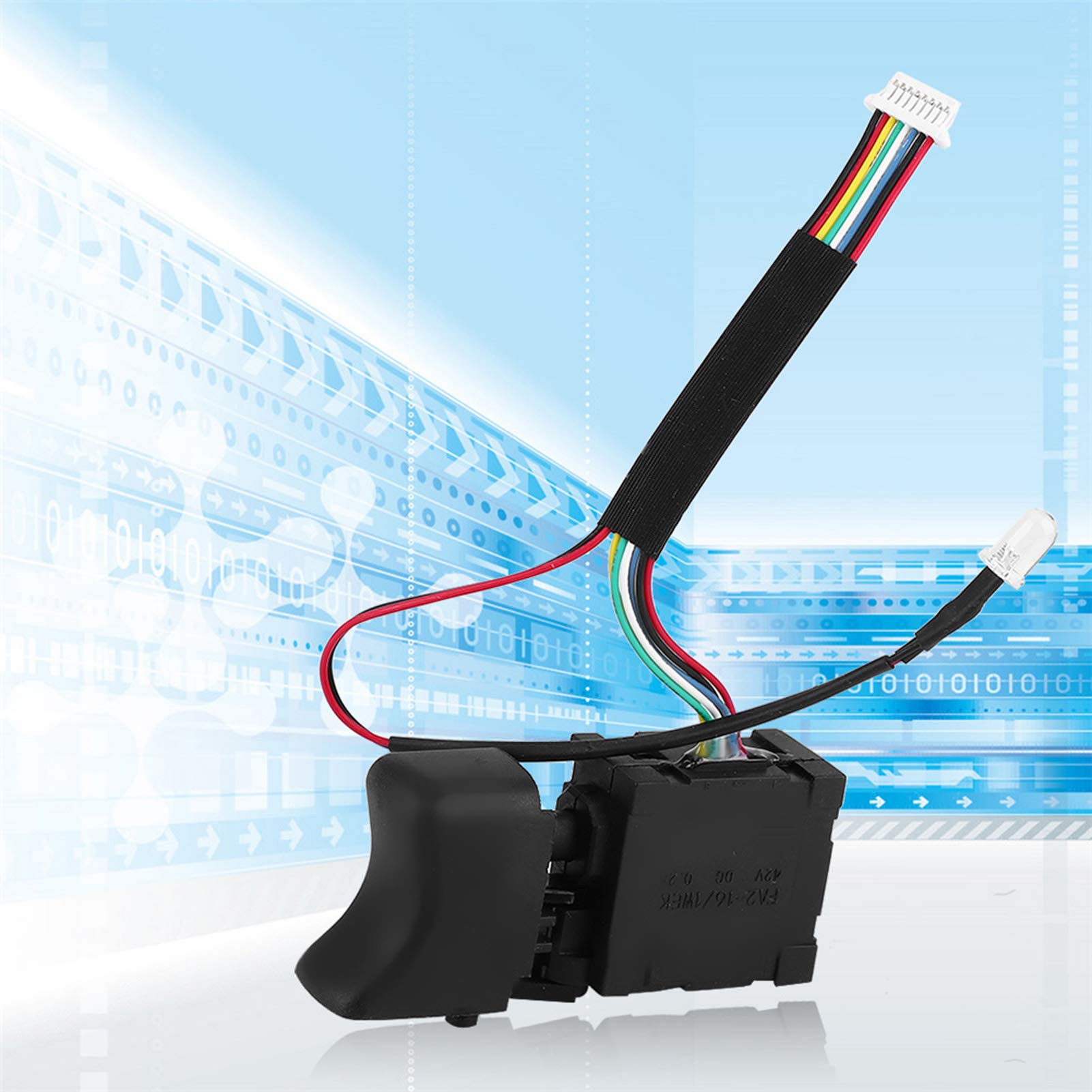 7.2V-24V Electric Drill Switch - Black Adjustable Speed CW/CCW Trigger Switch Replacement for FA2-16/1WEK - Perfect for DIY Projects, Home Repairs & Professional Use