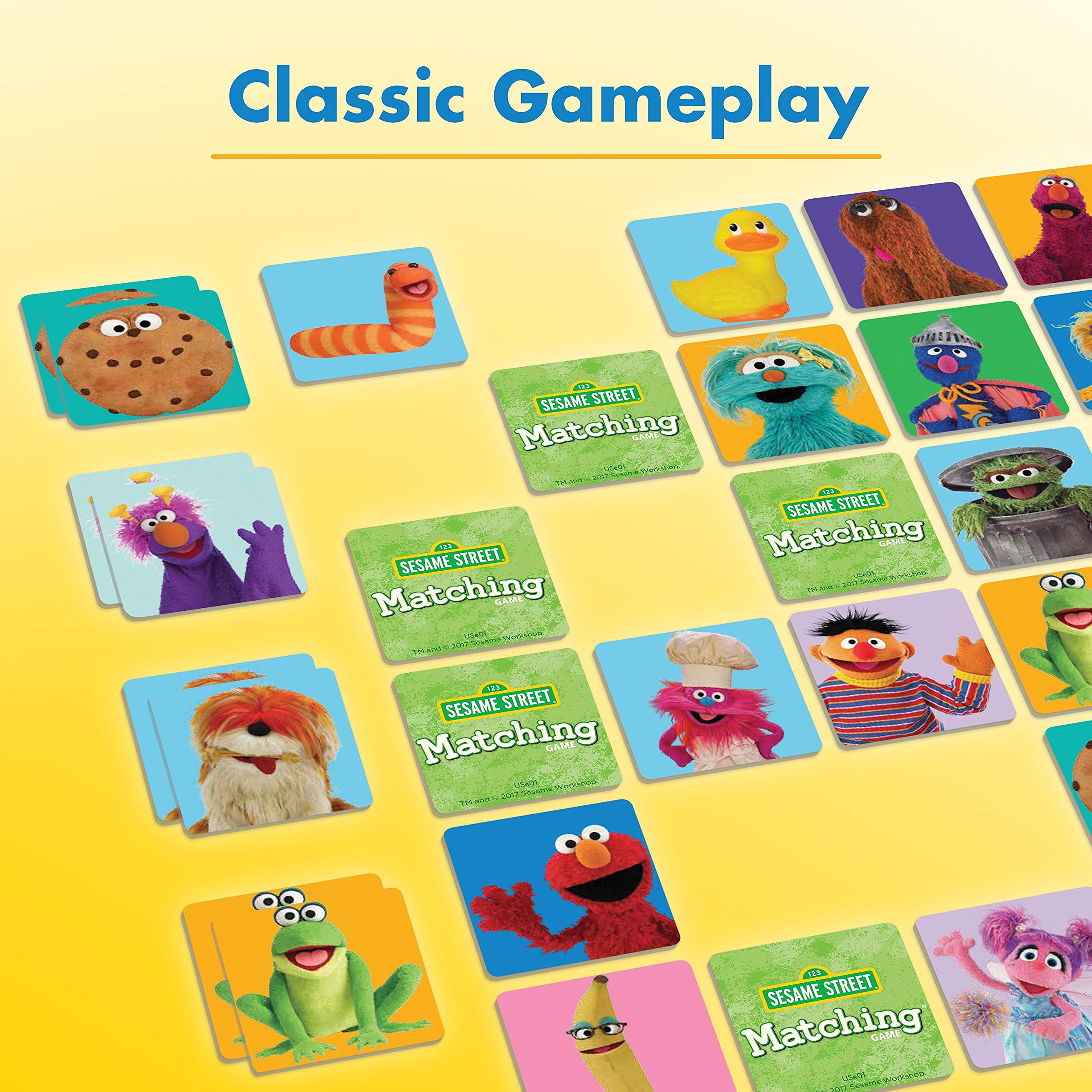 Wonder Forge Sesame Street Matching Memory Game for Kids Ages 3-5 - Fun & Fast Preschool Learning Game with Elmo & Friends - Perfect for Family Game Night, Classroom Activities, and Early Childhood Development