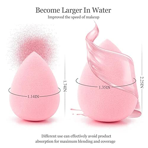 Belicia 8 PCS Makeup Sponge Set - Beauty Blender for Liquid, Powder & Cream Foundation - Multi-Shape Makeup Sponges for Dry & Wet Use - Perfect for Professional Makeup Application & Everyday Beauty Routine