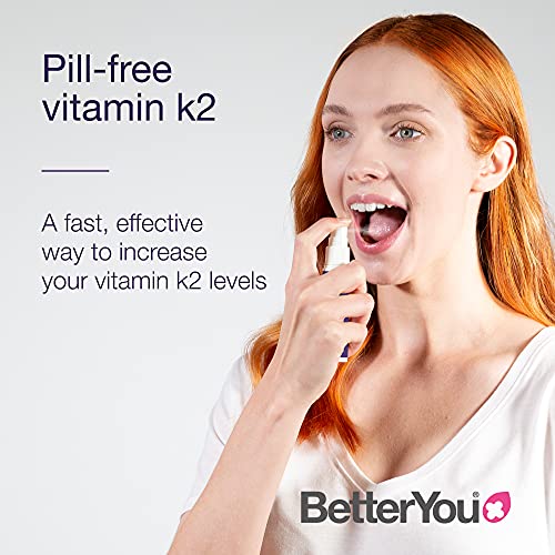BetterYou Vitamin K2 Oral Spray for Bone Health - 25ml, Palm Oil Free | Supports Strong Bones & Dental Health, Easy-to-Use Daily Supplement