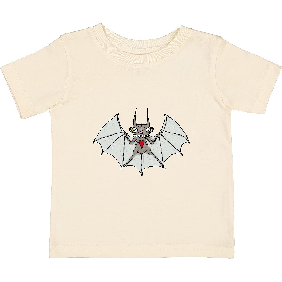 Inktastic Crazy Bat Baby T-Shirt - Gus Fink Studios Cute Halloween Graphic Tee for Infants & Toddlers - Perfect for Costume Parties, Trick-or-Treating & Spooky Family Photos