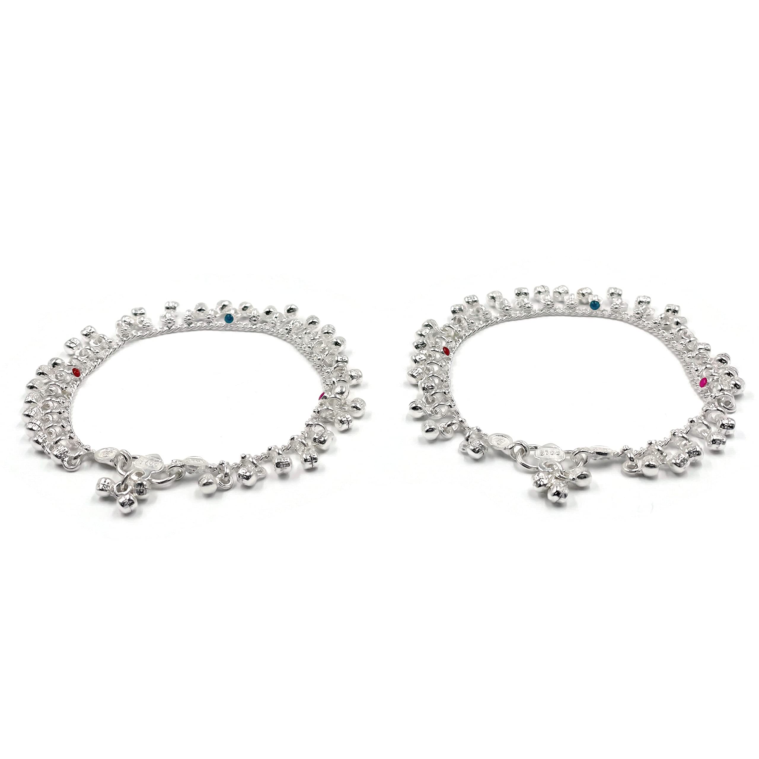 700 Silver Traditional Bell Anklet - Style#24 | Handcrafted Sterling Silver Foot Jewelry with Charming Bells for Women | Perfect for Boho, Festival, and Everyday Wear