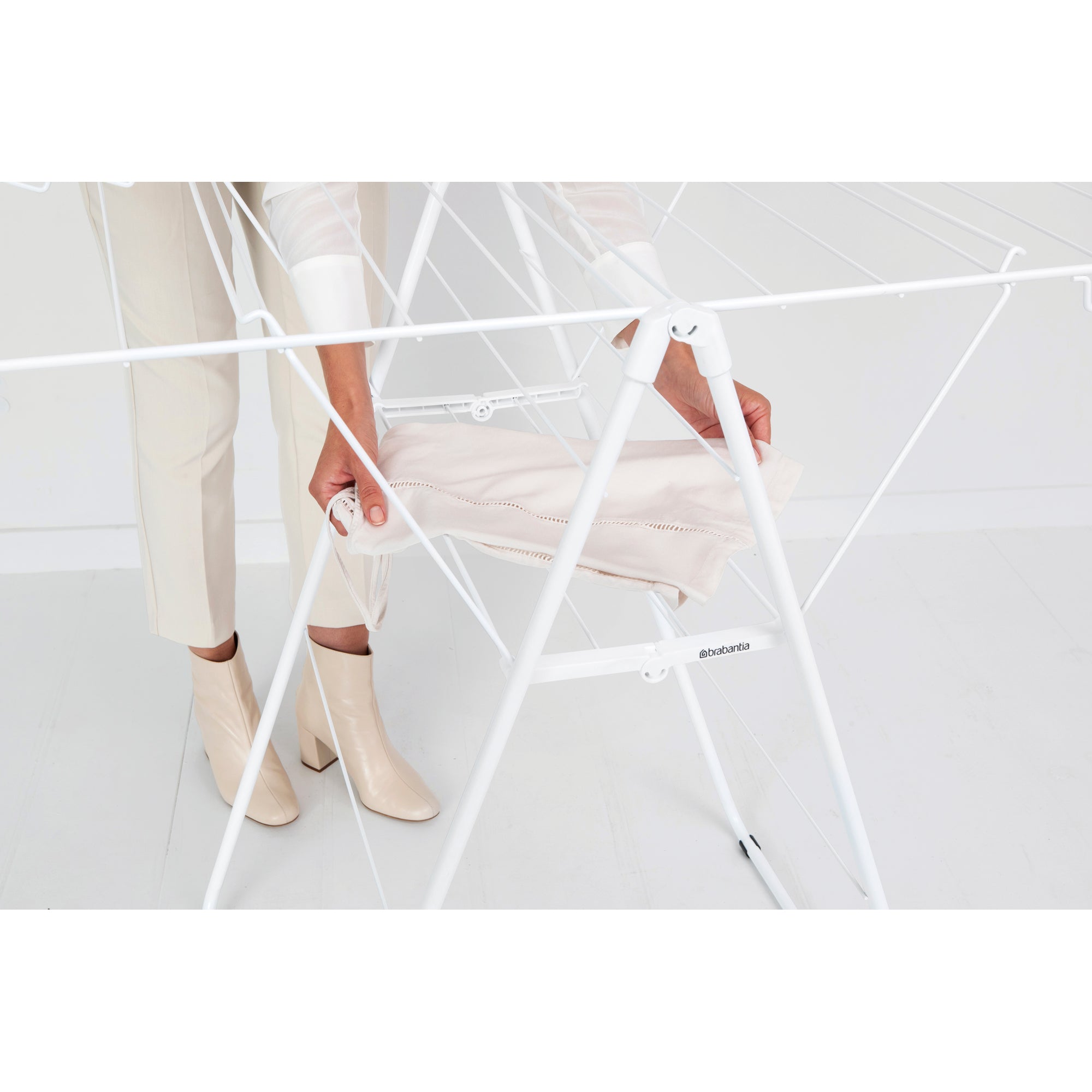 15M Heavy-Duty Stainless Steel Clothes Drying Rack - Foldable Laundry Hanging Rack for Indoor/Outdoor Use - Perfect for Apartments, Balconies & Camping