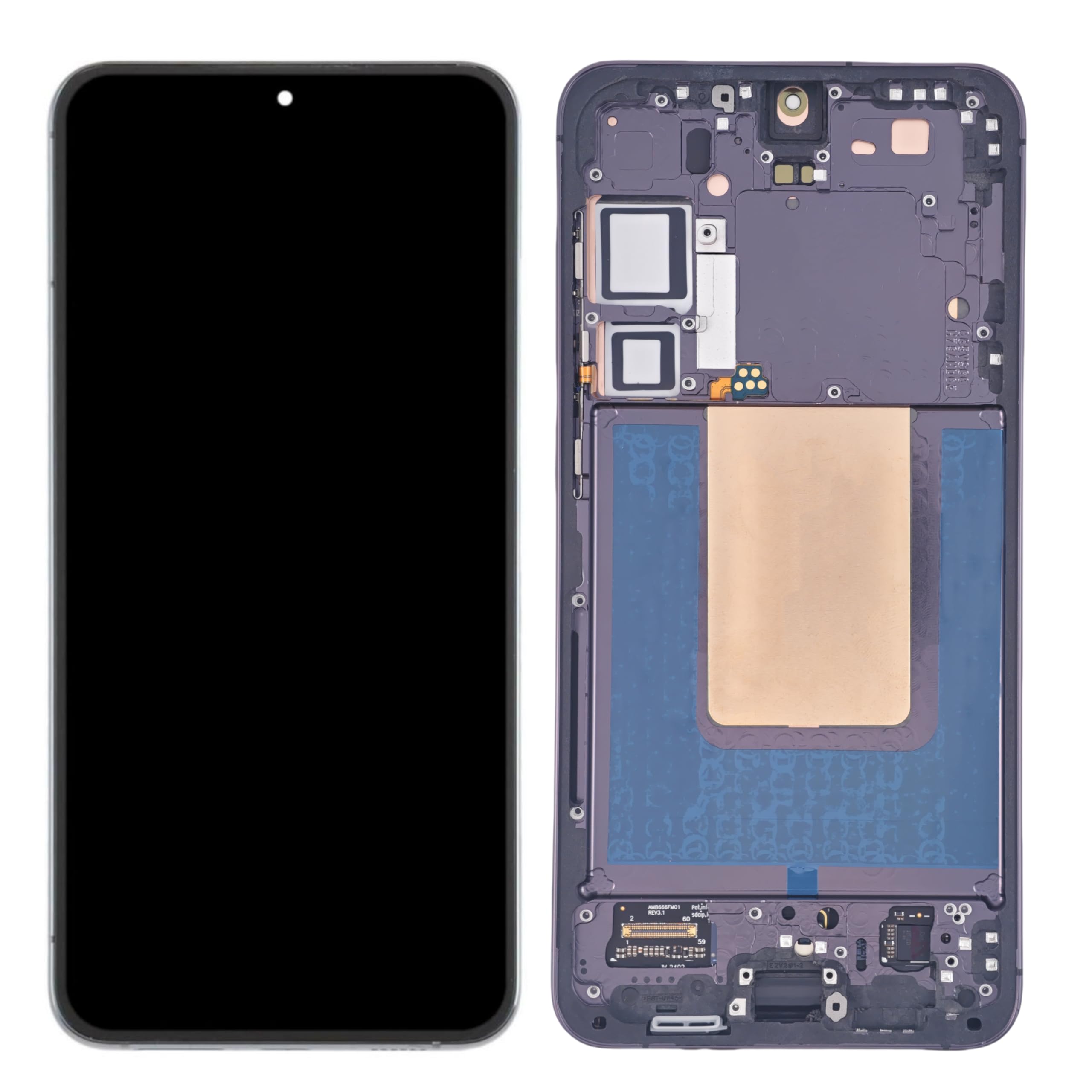 Original AMOLED Screen Replacement for Samsung Galaxy S24 5G (SM-S921U/S921A/S921W) - Full LCD Display Digitizer Touch Screen Assembly with Frame & Repair Tools (Black) - Perfect for Cracked Screen Repair & DIY Phone Maintenance
