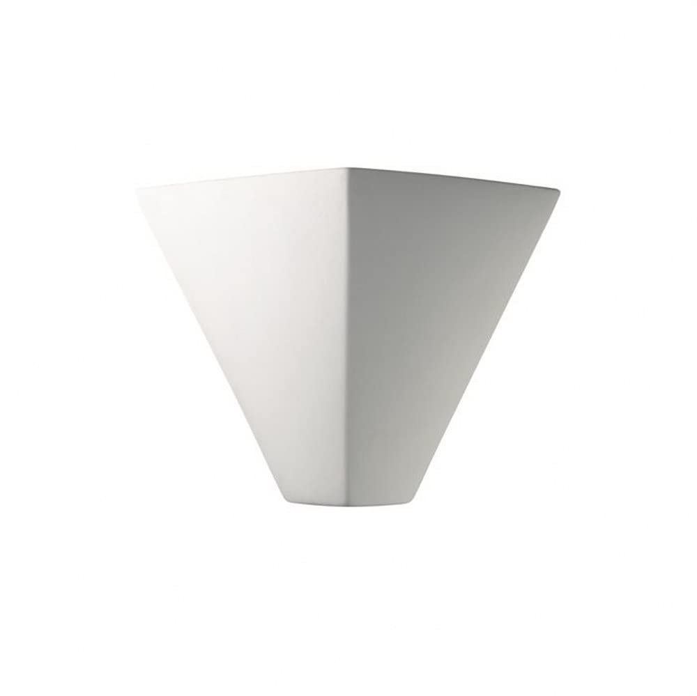 Justice Design Group Ambiance Collection 1-Light Wall Sconce - Bisque Finish | Modern Wall Light Fixture for Bedroom, Living Room & Hallway Lighting