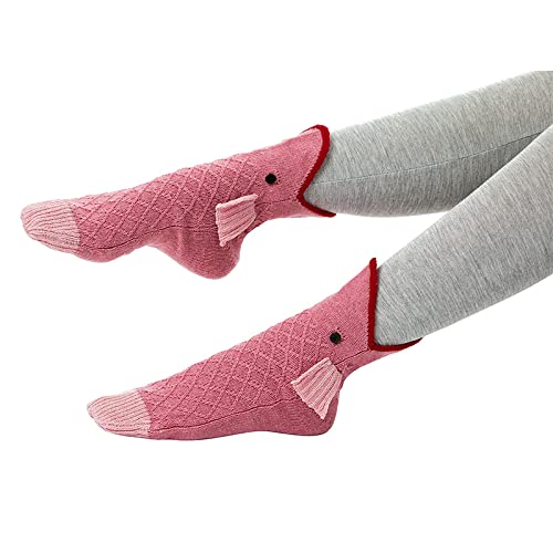 Honganda Funny Animal Socks for Women - 3D Knit Novelty Alligator & Shark Socks | Christmas Gifts, Party Costume Accessories, Cute Casual Wear
