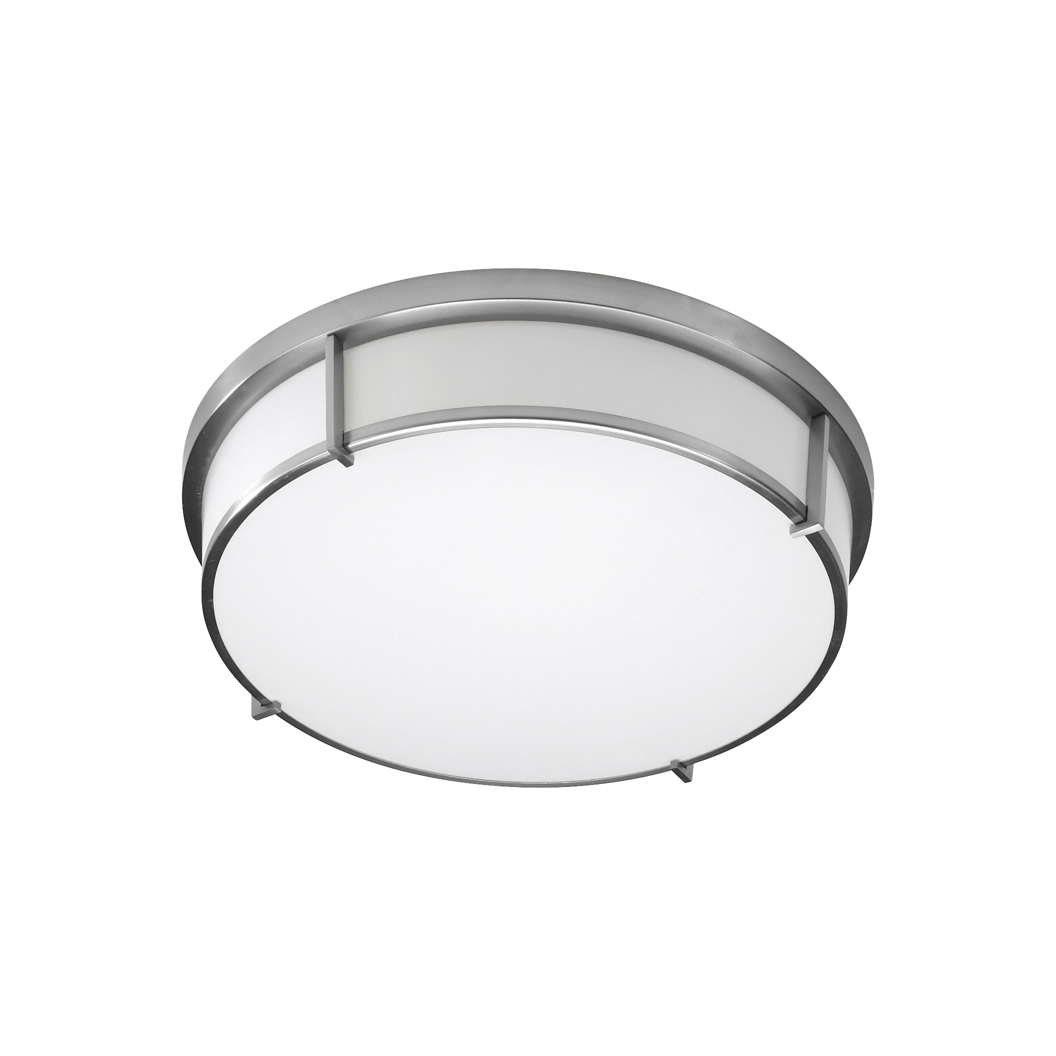 Oxygen Io 3 689 24 Modern Ceiling Mount Light Fixture in Satin Nickel Finish - Perfect for Living Room, Bedroom & Kitchen Lighting