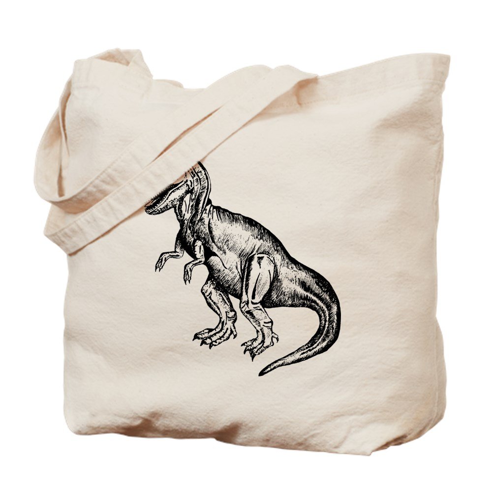 **CafePress T-Rex Canvas Tote Bag - Natural Reusable Shopping Bag for Groceries, Beach, Work & School**
