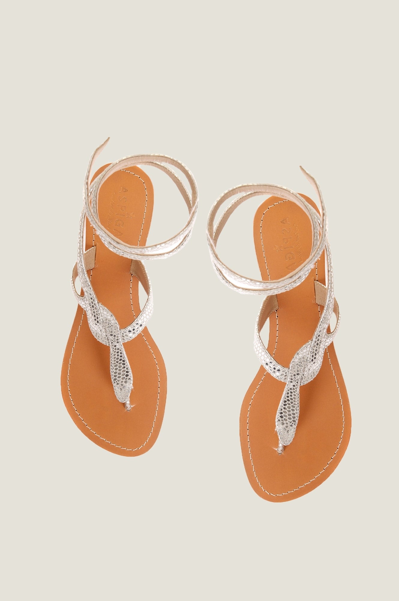 Cobra Wrap Sandals for Women - Stylish Silver Gladiator Sandals | Perfect for Beach, Vacation & Summer Outfits