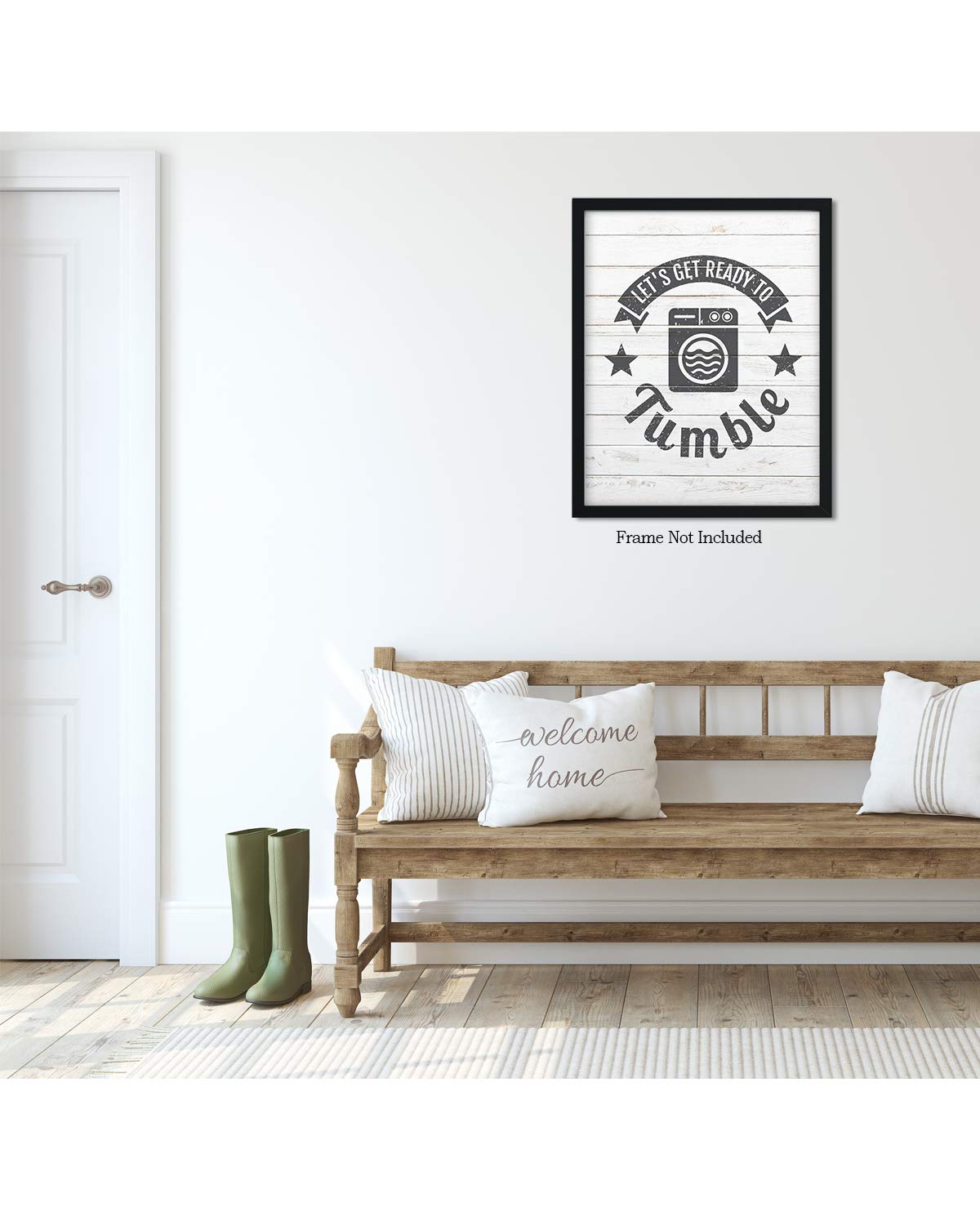 32x40-inch Unframed Canvas Wall Art Decor Print - Perfect for Laundry Room & Home Decor | Let's Get Ready to Tumble