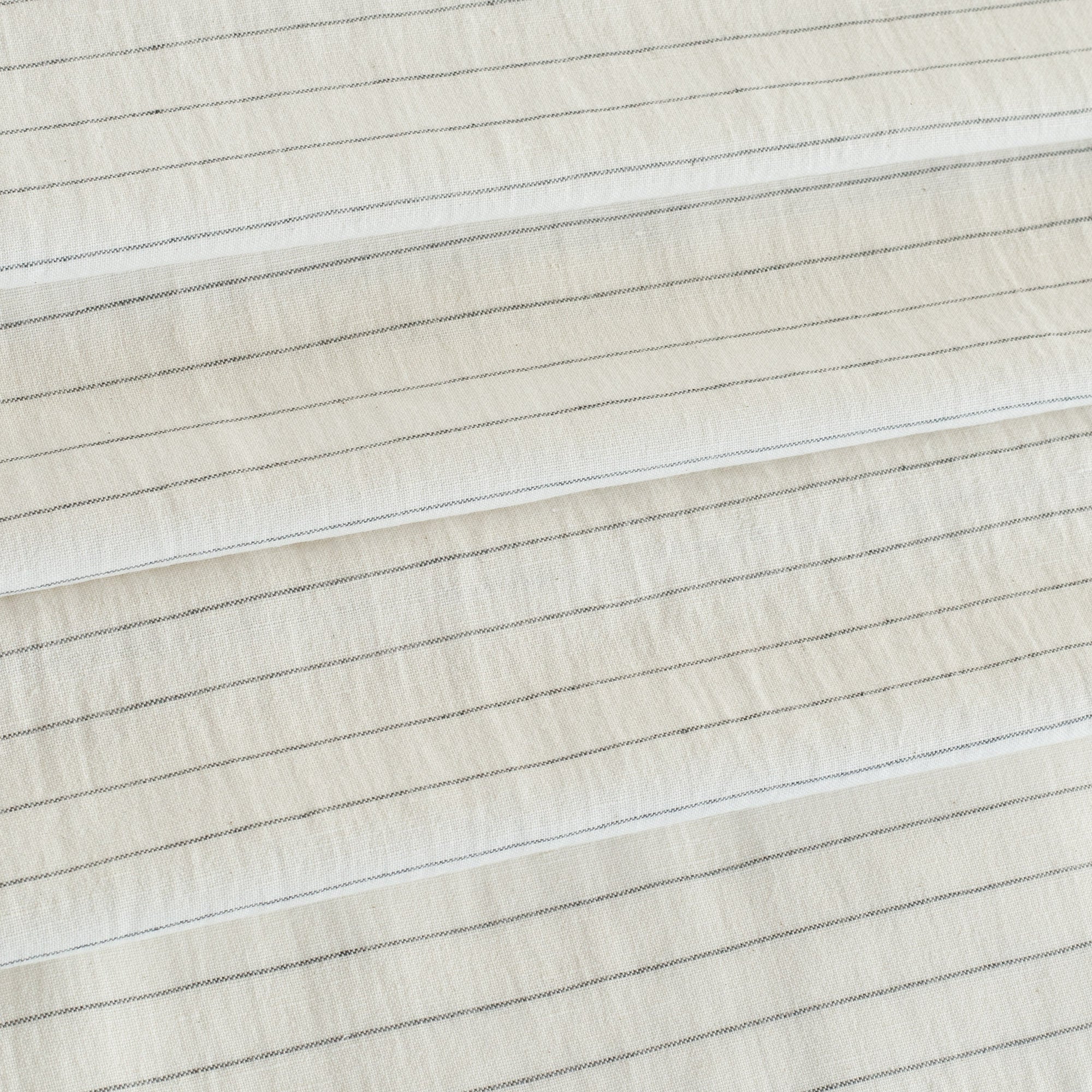 Premium Hudson Stripe Fabric - Soft & Durable Charcoal Gray Upholstery Material for Sofa, Curtains & Home Decor Projects