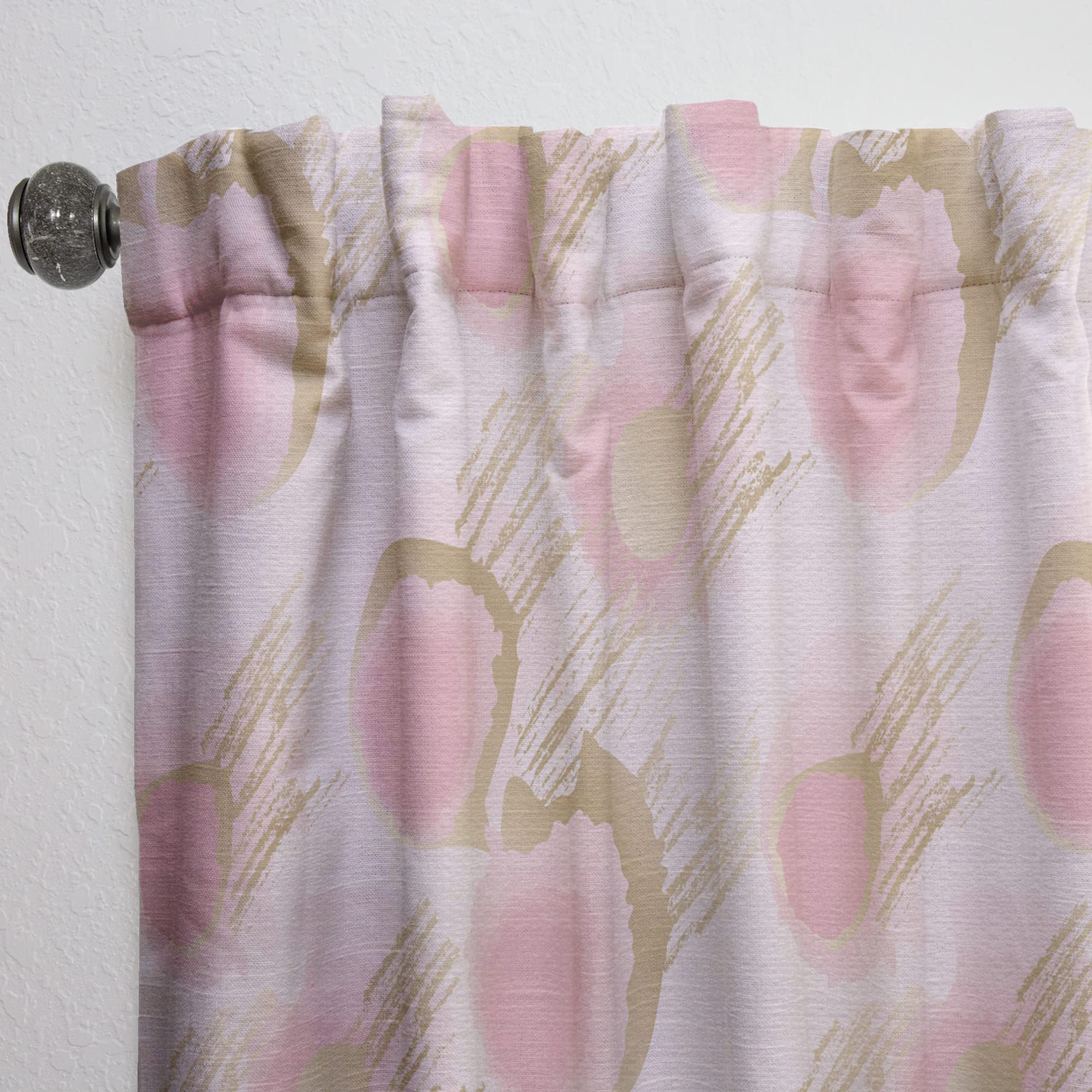 DesignQ Abstract Floral Print Thermal Insulated Curtain Panel - 52x108 Inches - Blackout Drapes for Bedroom & Living Room - Modern Home Decor for Better Sleep & Energy Efficiency