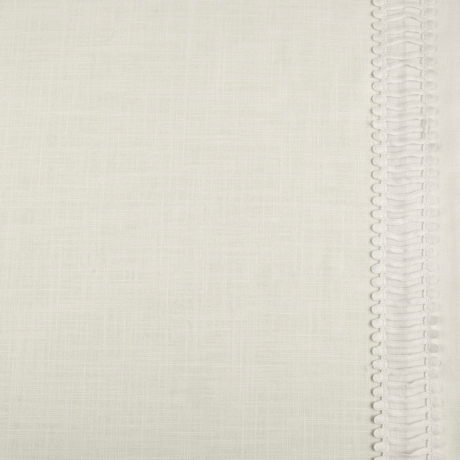 Maidstone White Bordered Modern Hampton Textured Cotton Fabric Swatches - Perfect for Home Decor, Upholstery & DIY Craft Projects