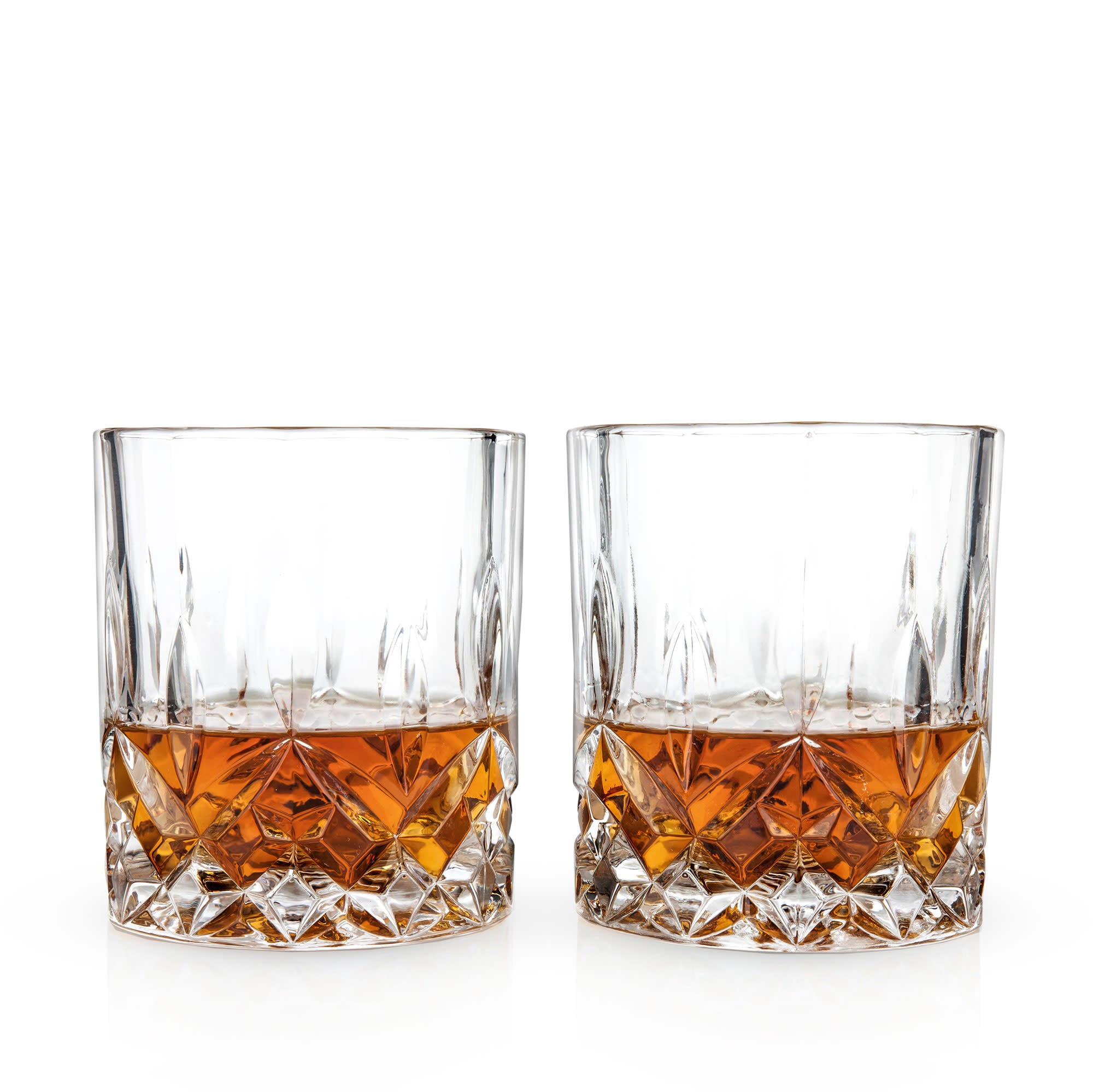 Premium Admiral Crystal Tumblers Set of 2 - 16oz Elegant Glass Drinking Cups for Wine, Cocktails & Iced Coffee - Perfect for Home Bar, Dinner Parties & Gifts