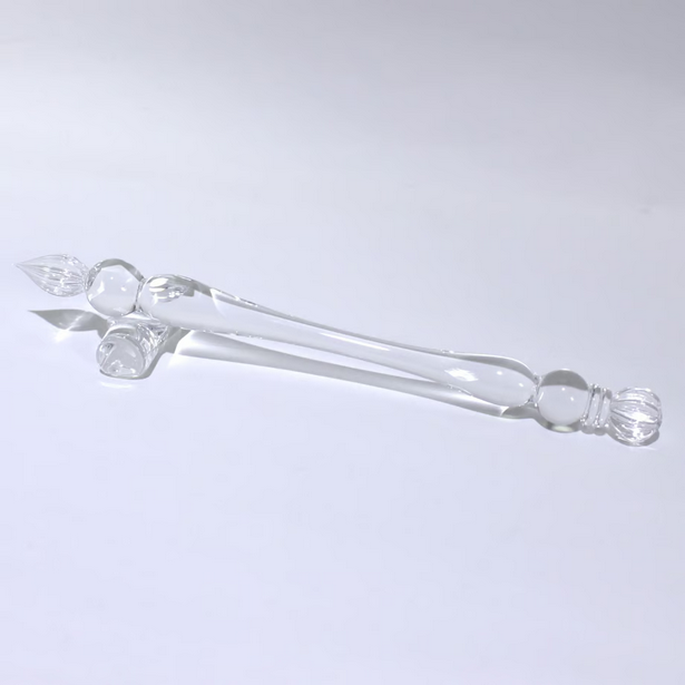Japanese Glass Dip Pen - Crown & Clear Design, Perfect Calligraphy & Writing Tool for Artists, Writers & Journalists - Ideal for Hand Lettering, Sketching & Creative Gifts