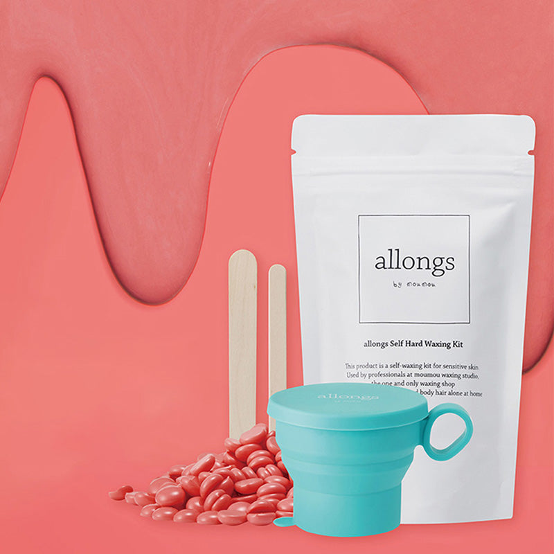 Allongs Self Hardwaxing Kit 100g with Body Spatula - At-Home Hair Removal for Legs, Bikini & Underarms - Smooth Skin Waxing Kit for Women & Men