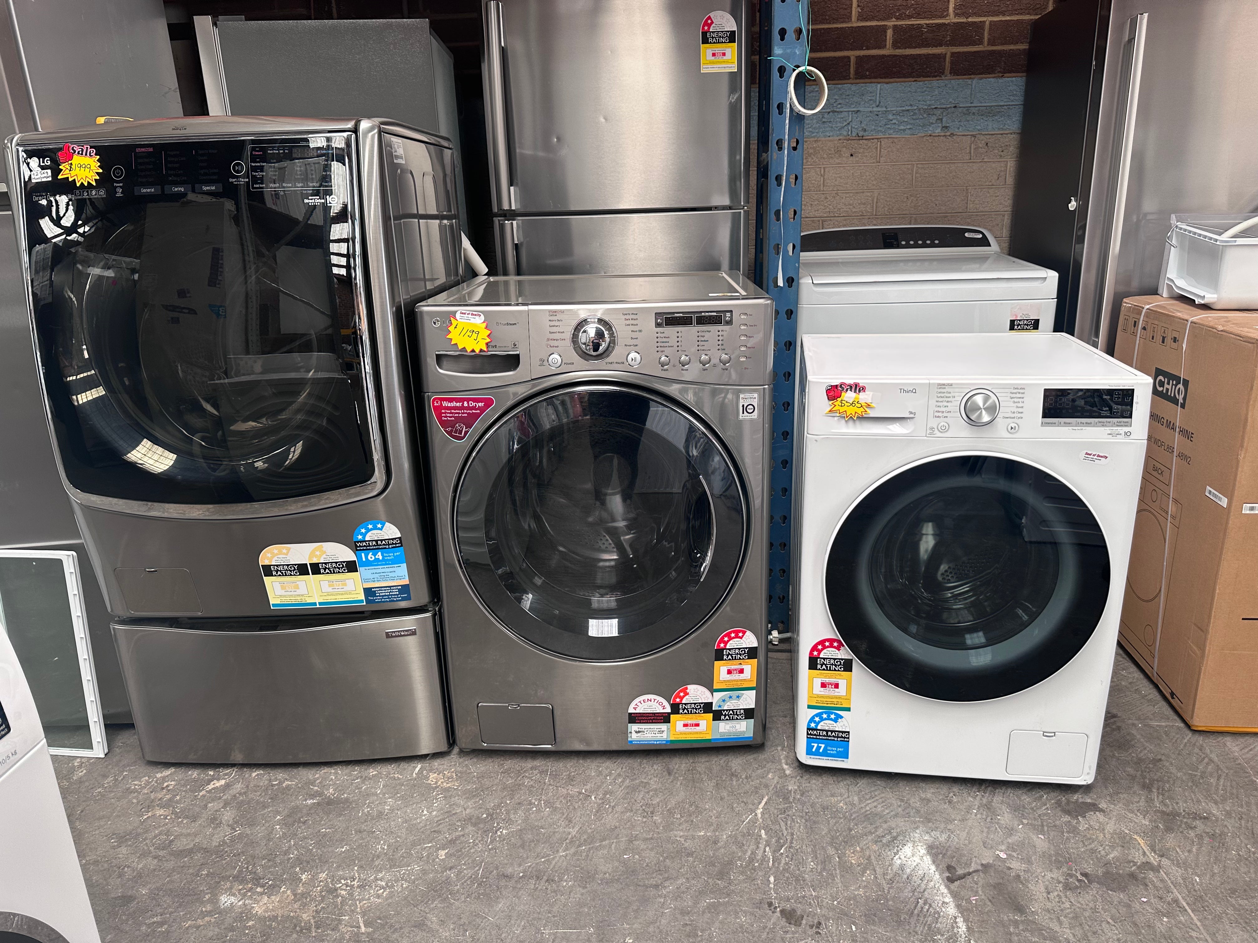 LG 15kg/7.5kg Washer Dryer Combo - Energy Efficient Front Load Laundry Machine with Smart Features | Perfect for Apartments, Small Homes & RV Living [Certified Refurbished]