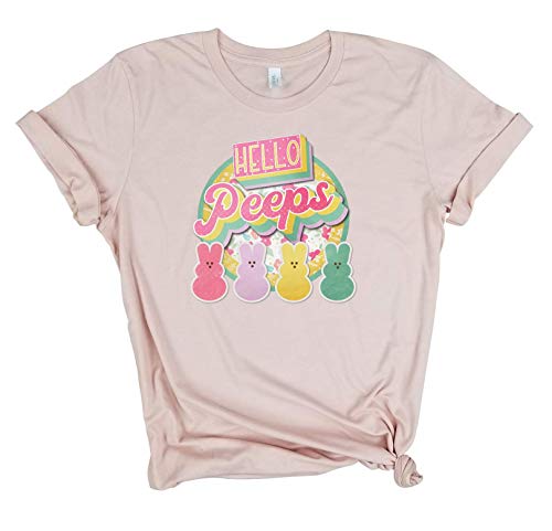 Vintage Happy Easter Bunny Family T-Shirt - Cute Peeps & Bunny Design - Perfect Easter Gift for Family & Friends - Great for Easter Parties & Spring Celebrations