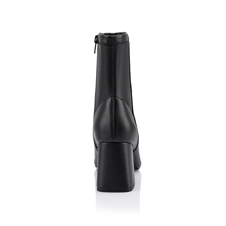 Lizzo Stretch Ankle Boots for Women - Comfortable Black Stretch Boots for Wide Calves | Perfect for Casual Outfits, Parties & Night Out