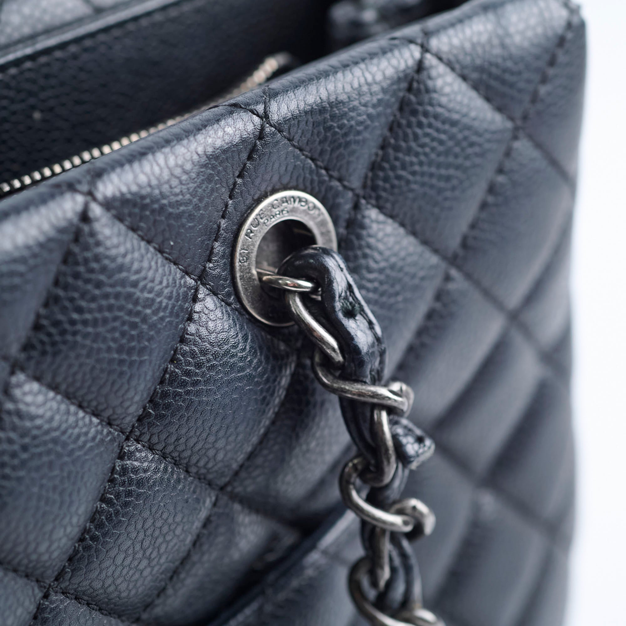 Chanel Caviar Leather City Shopping Tote Bag - Black (2023 Collection) | Luxury Designer Handbag for Women, Work & Travel