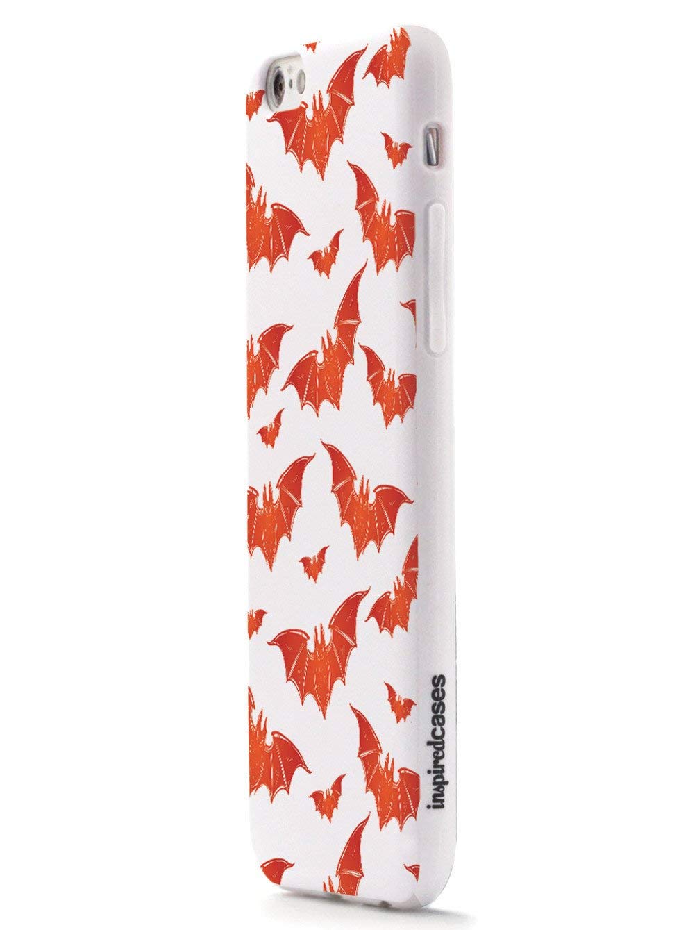 Stylish 3D Textured Protective Phone Case for Apple iPhone 12 - Halloween Bats Design in Orange & White - Durable Shockproof Cover with Premium Grip - Perfect for Everyday Use, Parties, and Halloween Celebrations