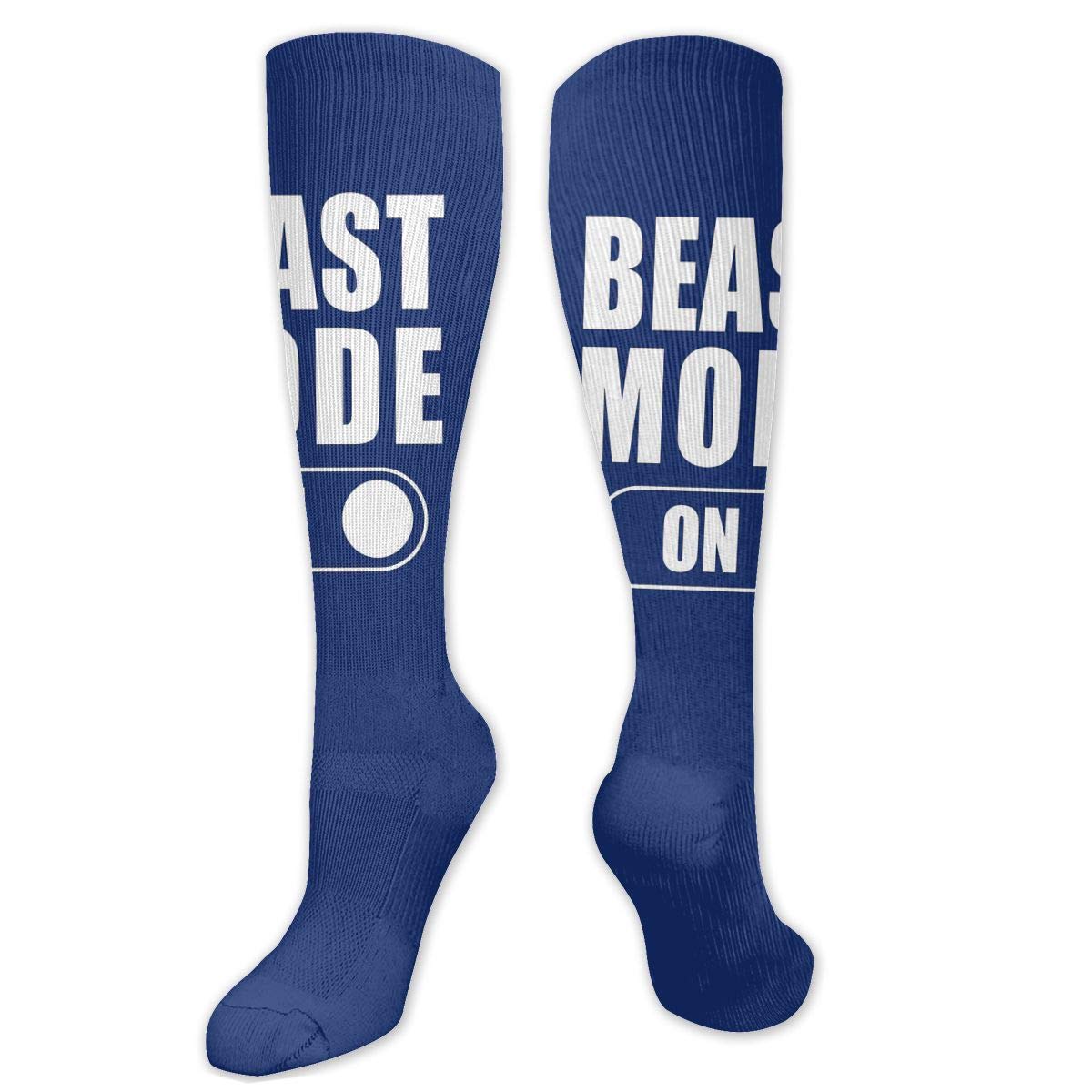 Beast Mode On Unisex Casual Sports Compression Socks - Breathable Athletic Socks for Running, Gym & Workout Performance