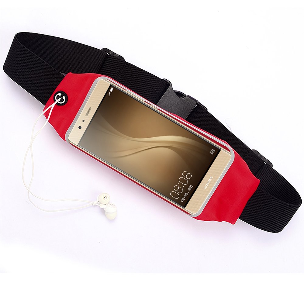 SumacLife Gym Sport Waist Pack - Water-Resistant Fanny Pack for Running, Hiking & Travel - Fits Motorola G5/G4 Plus/E4 Plus/Z2 Play, ZTE Nubia Z17/Axon 7S, Huawei Y7 Prime/Nova 2 Plus/Enjoy 7 Plus/Honor 8 Pro/P10 Plus - Perfect for Workouts, Outdoor Adventures & Daily Commute