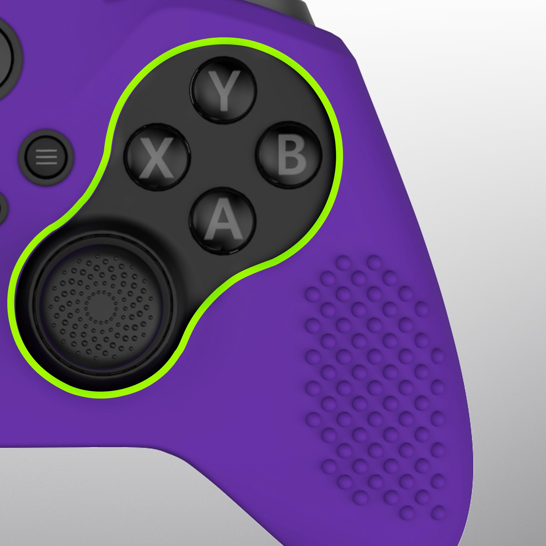 eXtremeRate PlayVital Anti-Slip Silicone Protective Case with Thumb Grips for Xbox One Elite Series 2 & Elite 2 Core Controller - Purple | Enhanced Grip for Gaming Comfort | Perfect for Competitive Gaming & Long Play Sessions