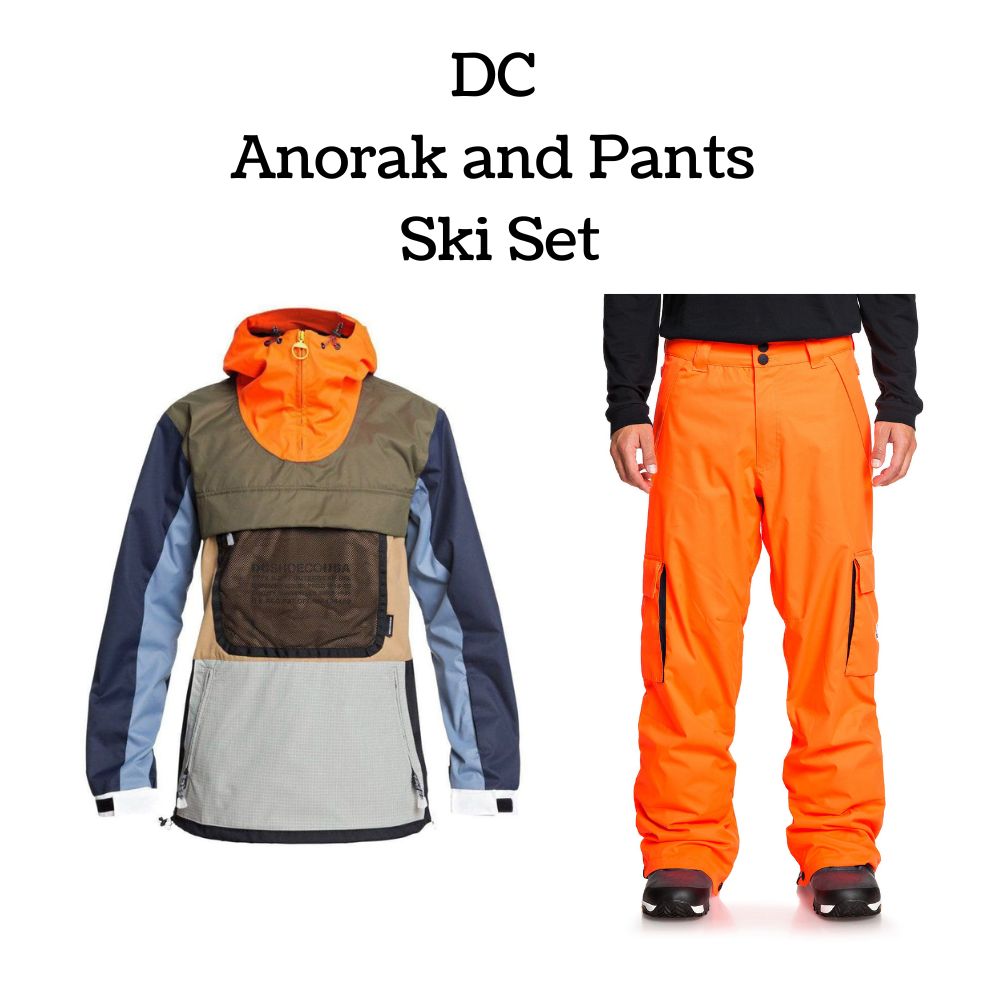 DC Anorak Snowsports Jacket & Pants Set - Waterproof Winter Ski Outfit for Men & Women - Perfect for Skiing, Snowboarding & Cold Weather Adventures