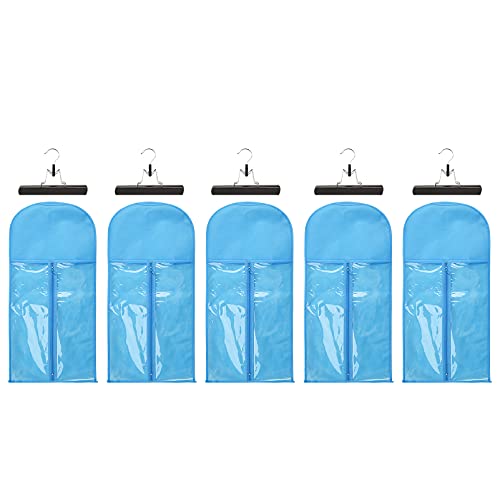 Blue Wig Bags+Black Hangers